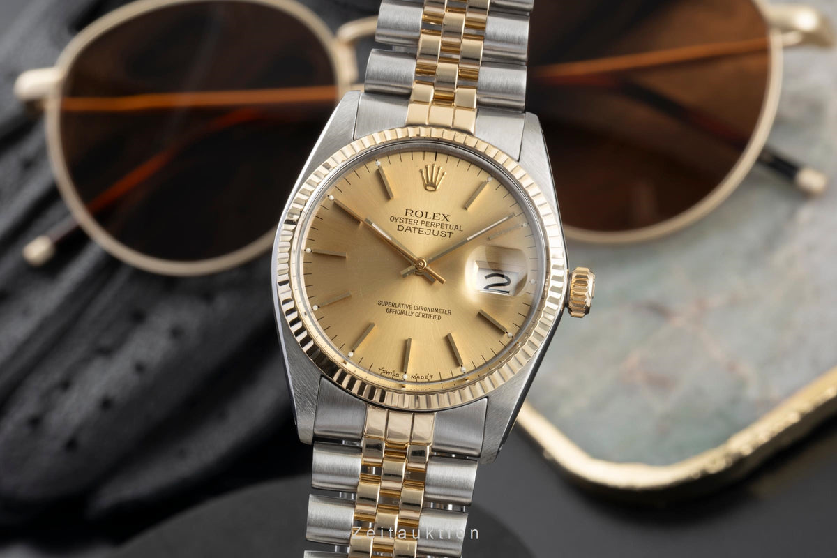 Rolex Datejust steel / gold automatic men's watch 16013  [2604689]