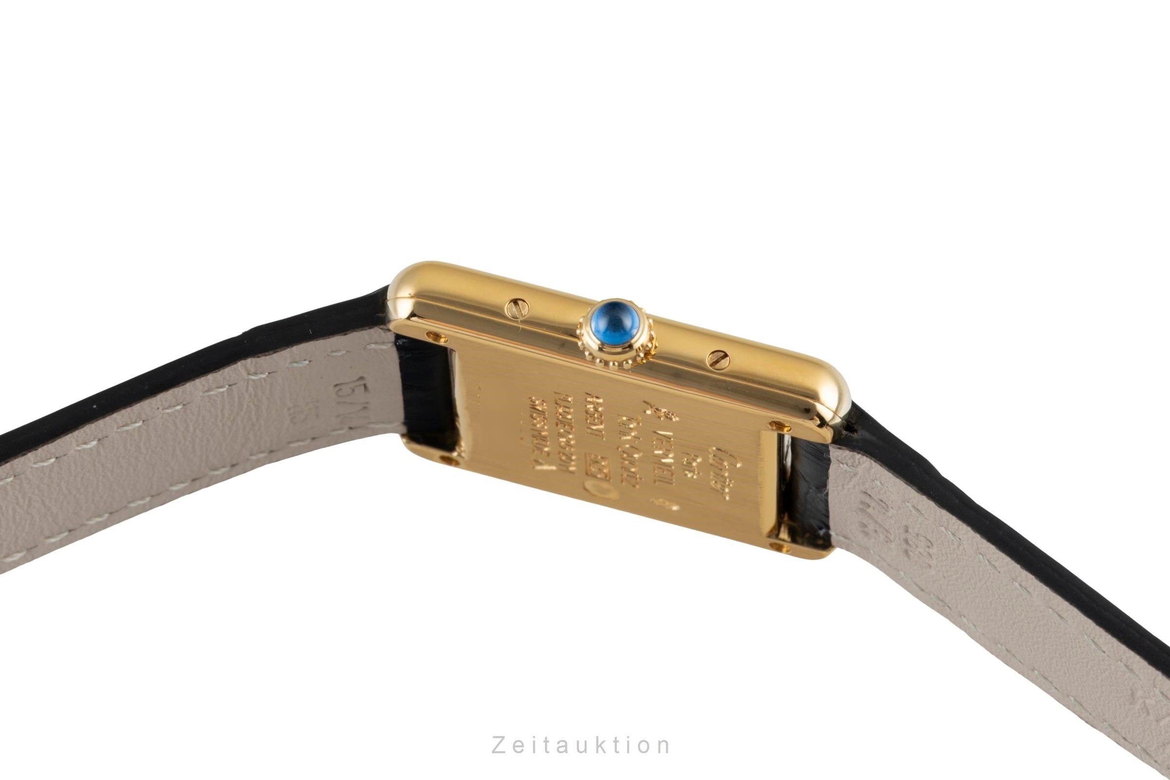 Cartier must Tank SM Vermeil "Trinity Dial" 925 Silber Damenuhr Ref. 5057001 B&P [2604699]