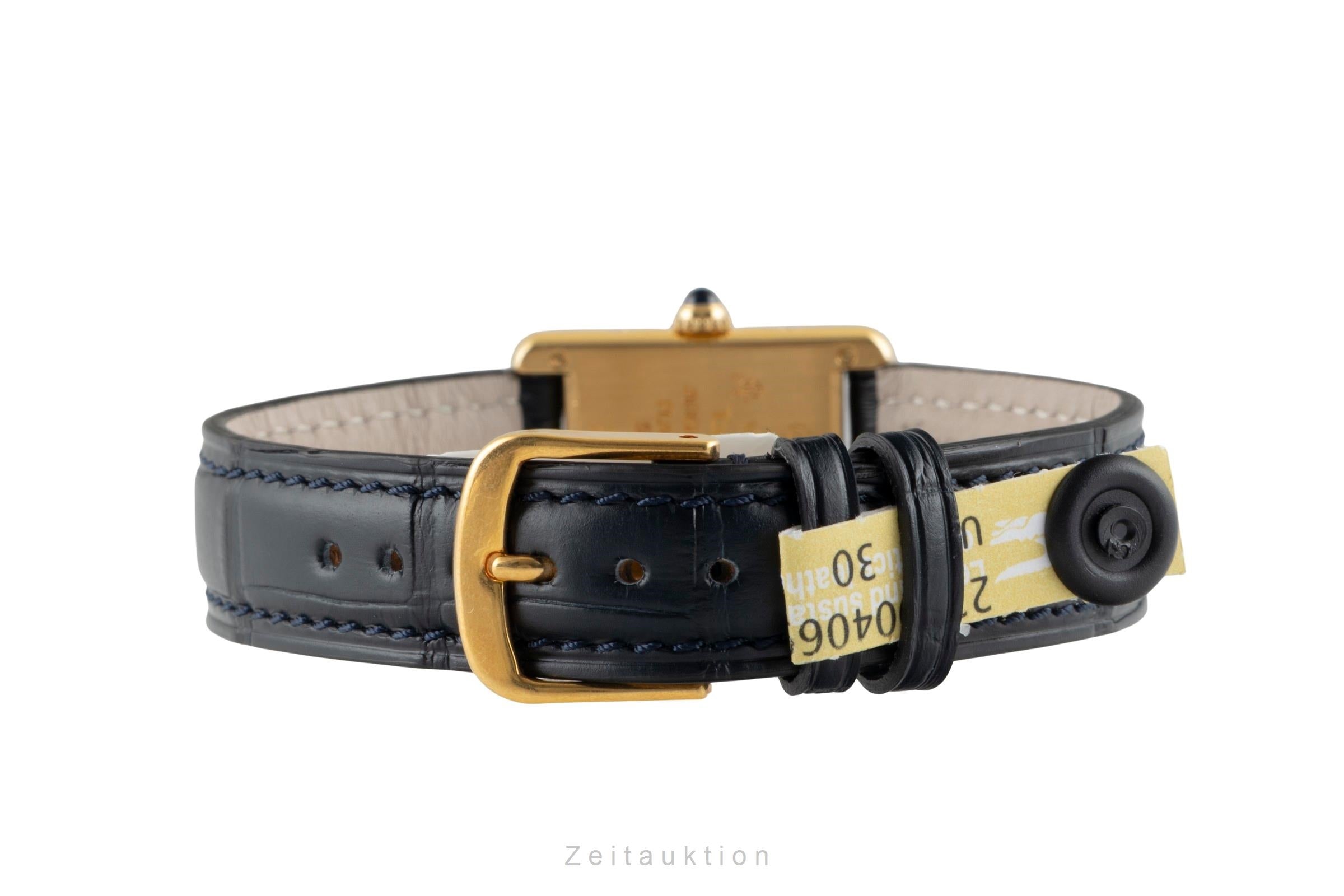 Cartier must Tank SM Vermeil "Trinity Dial" 925 Silber Damenuhr Ref. 5057001 B&P [2604699]