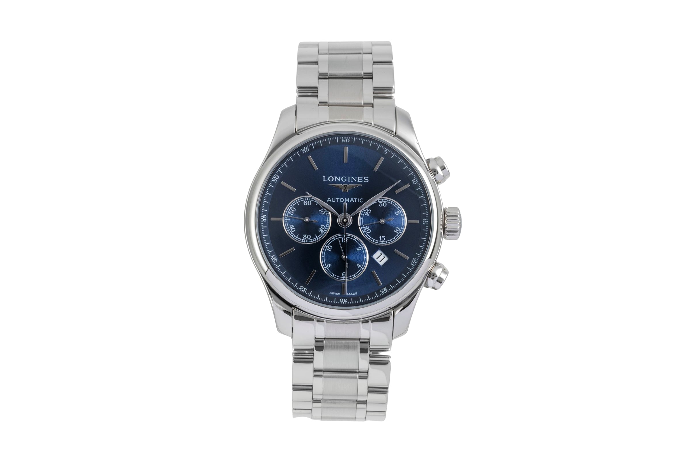 Longines Master Collection cronógrafo acero automático reloj para caballeros L2.859.4.92.6 LP: 3600EUR  [2604708]