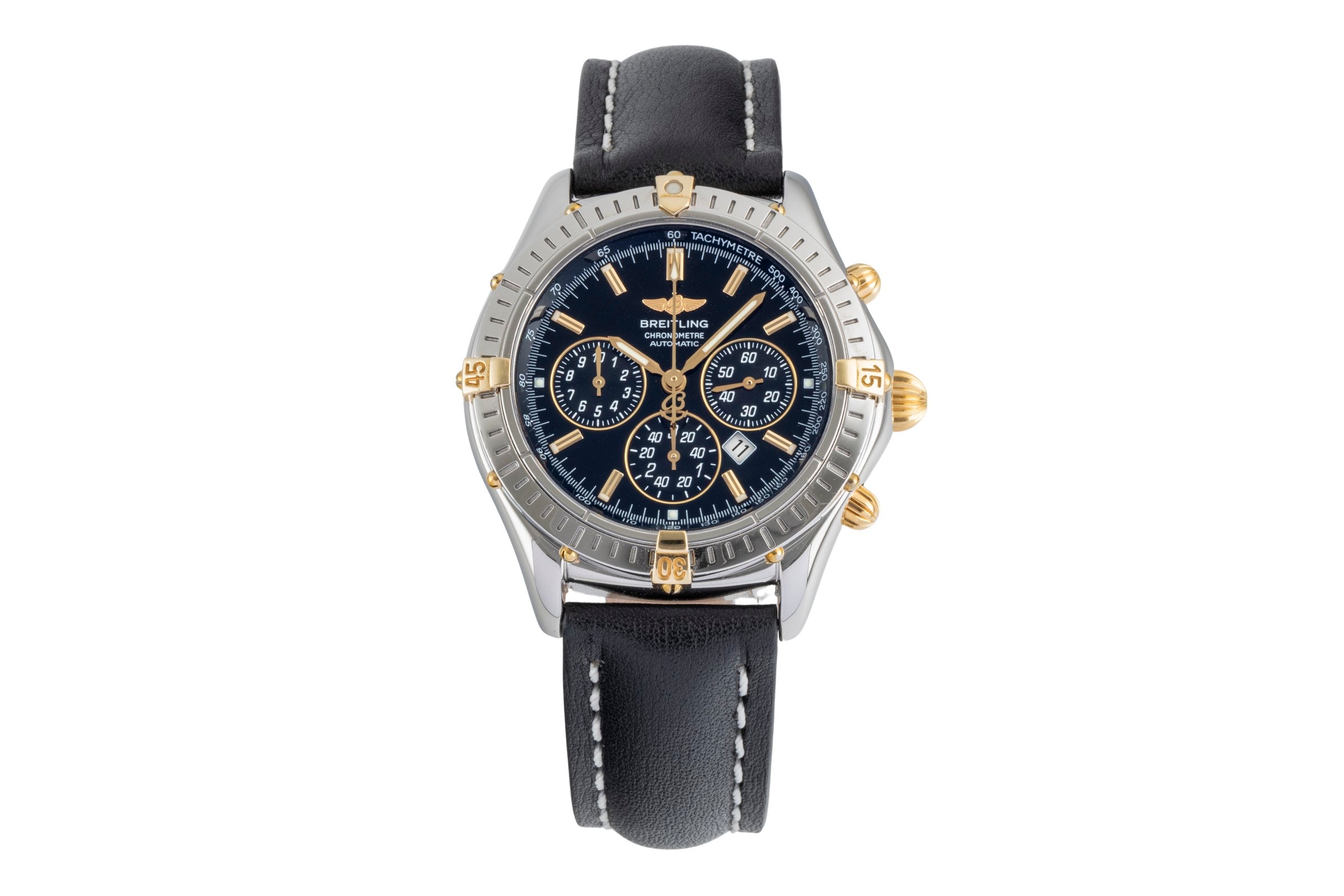 Breitling Shadow Flyback chronograph steel / gold automatic men's watch B35312  [2604710]