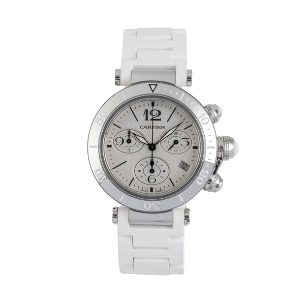 Cartier Pasha Seatimer Chronograph Stahl Quarz Damen Ref. W3140005  [2604718]