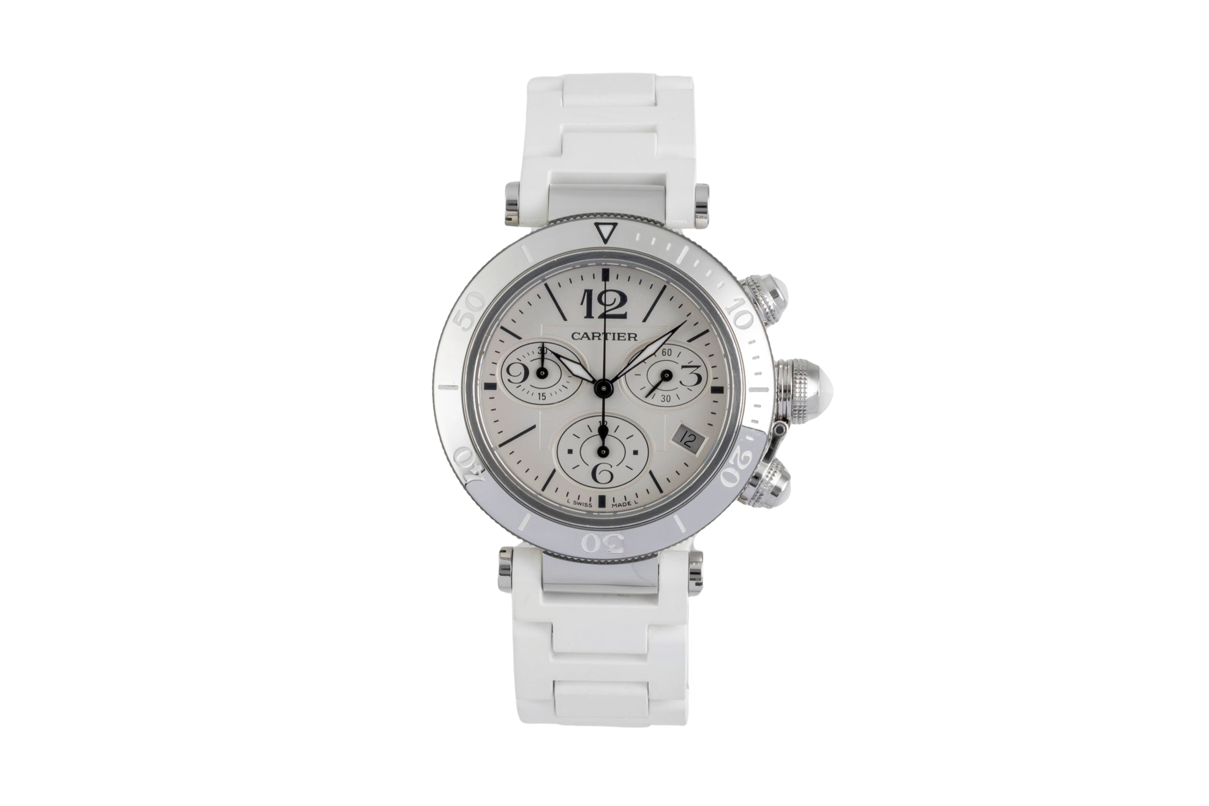 Cartier Pasha Seatimer Chronograph Stahl Quarz Damen Ref. W3140005  [2604718]