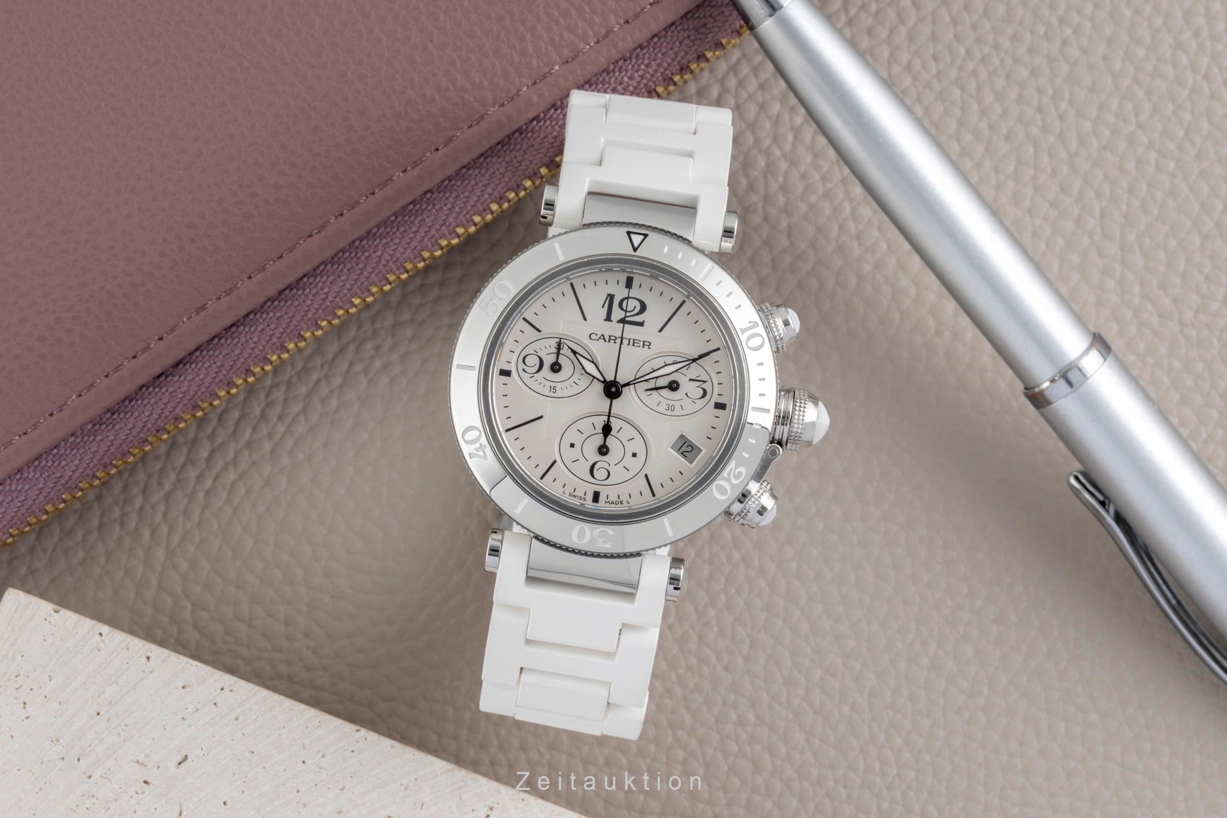 Cartier Pasha Seatimer Chronograph Stahl Quarz Damen Ref. W3140005  [2604718]