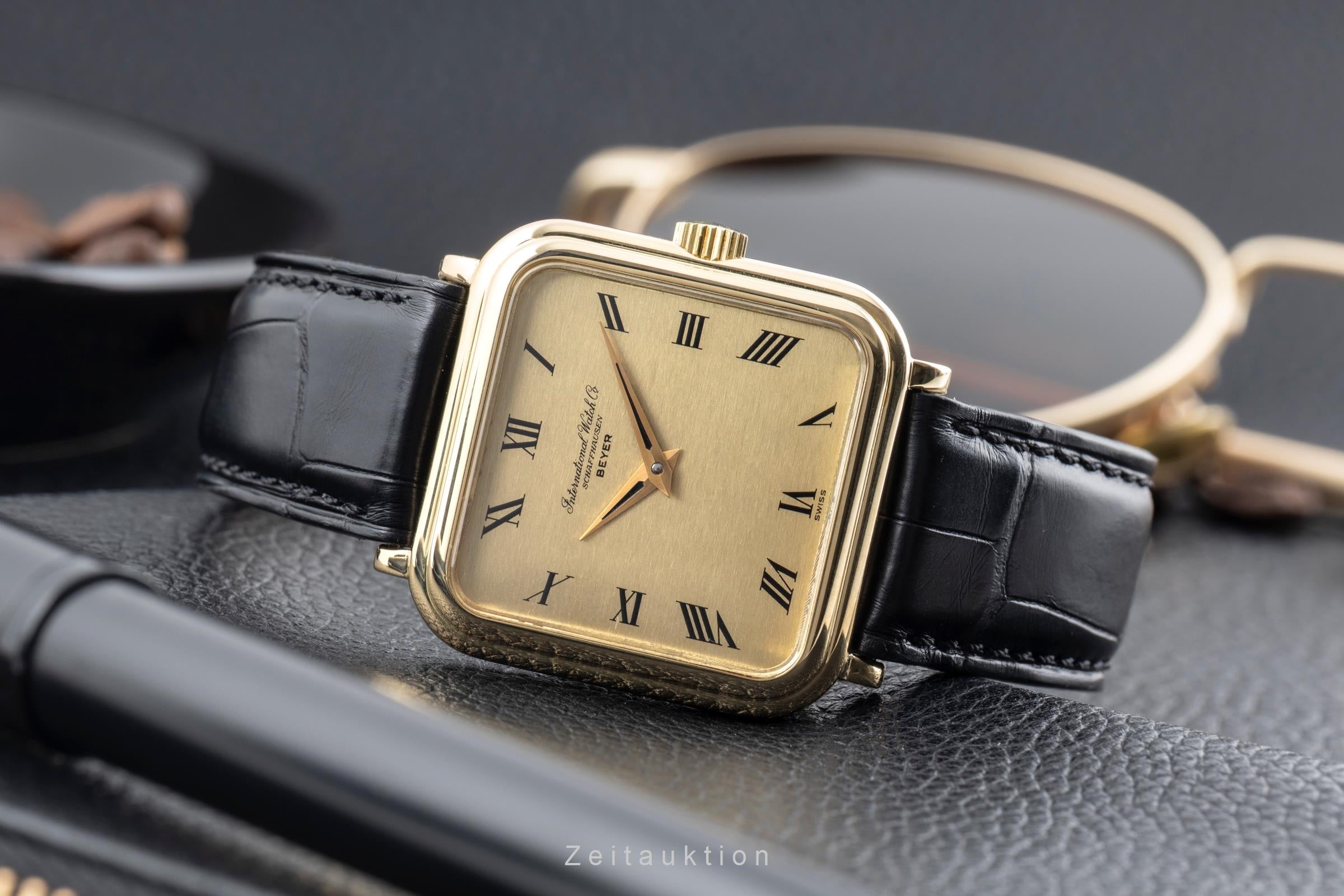 IWC Da Vinci 18K Gold Handaufzug Beyer Dial Herrenuhr Ref. R2576 Vintage [2604720]