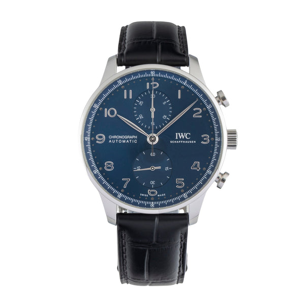 IWC Portugieser chronograph steel automatic men's watch IW371606 LP: 9100EUR  [2604723]