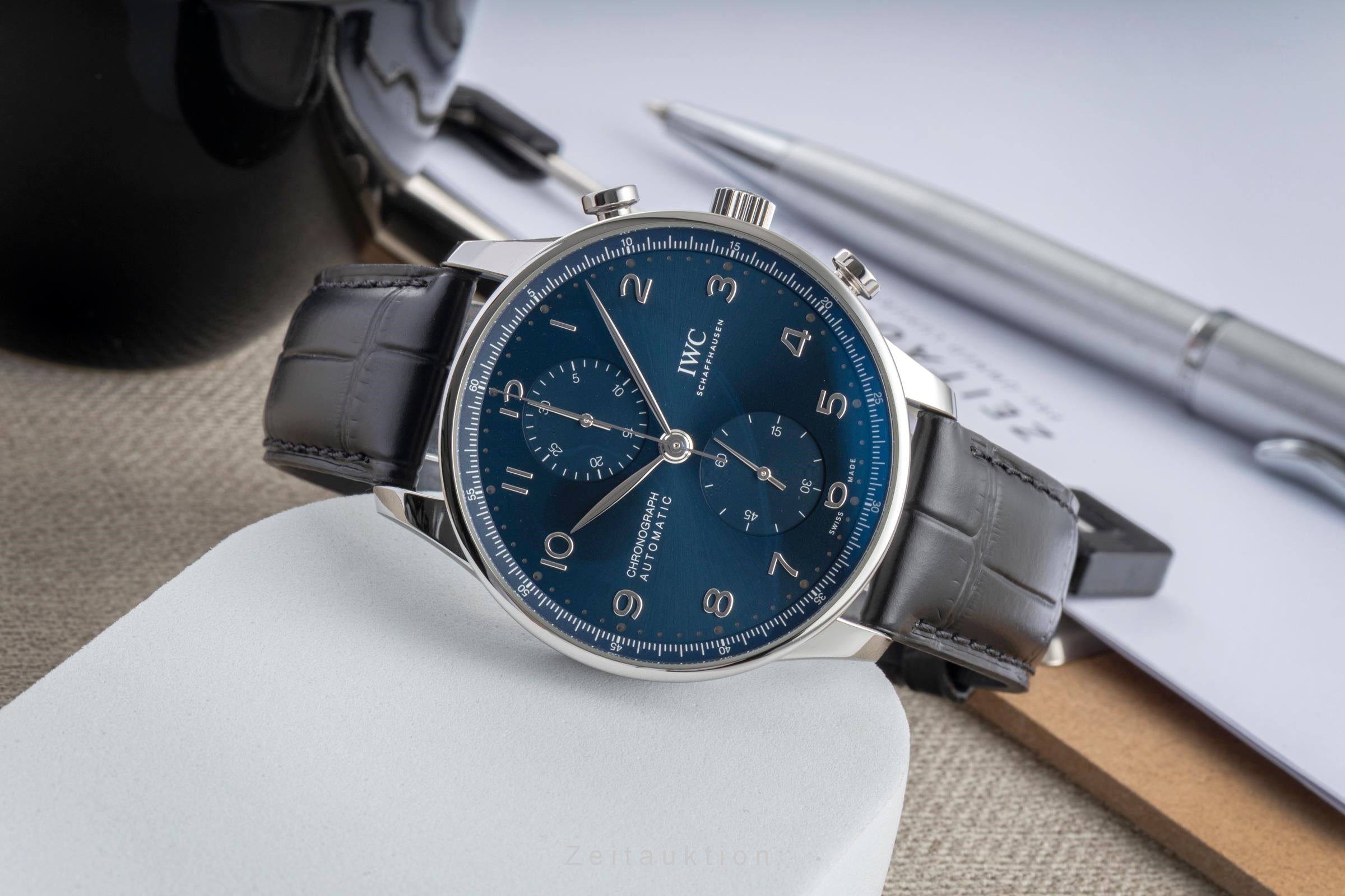 IWC Portugieser chronograph steel automatic men's watch IW371606 LP: 9100EUR  [2604723]