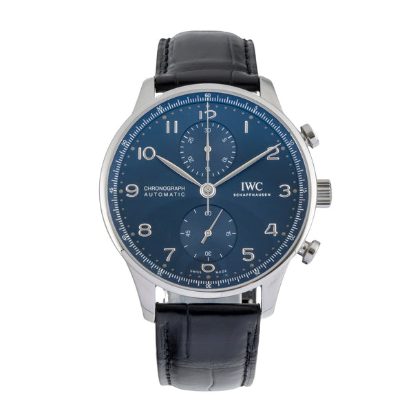 IWC Portugieser chronographe acier automatique montre pour hommes IW371606 LP: 9100EUR  [2604725]