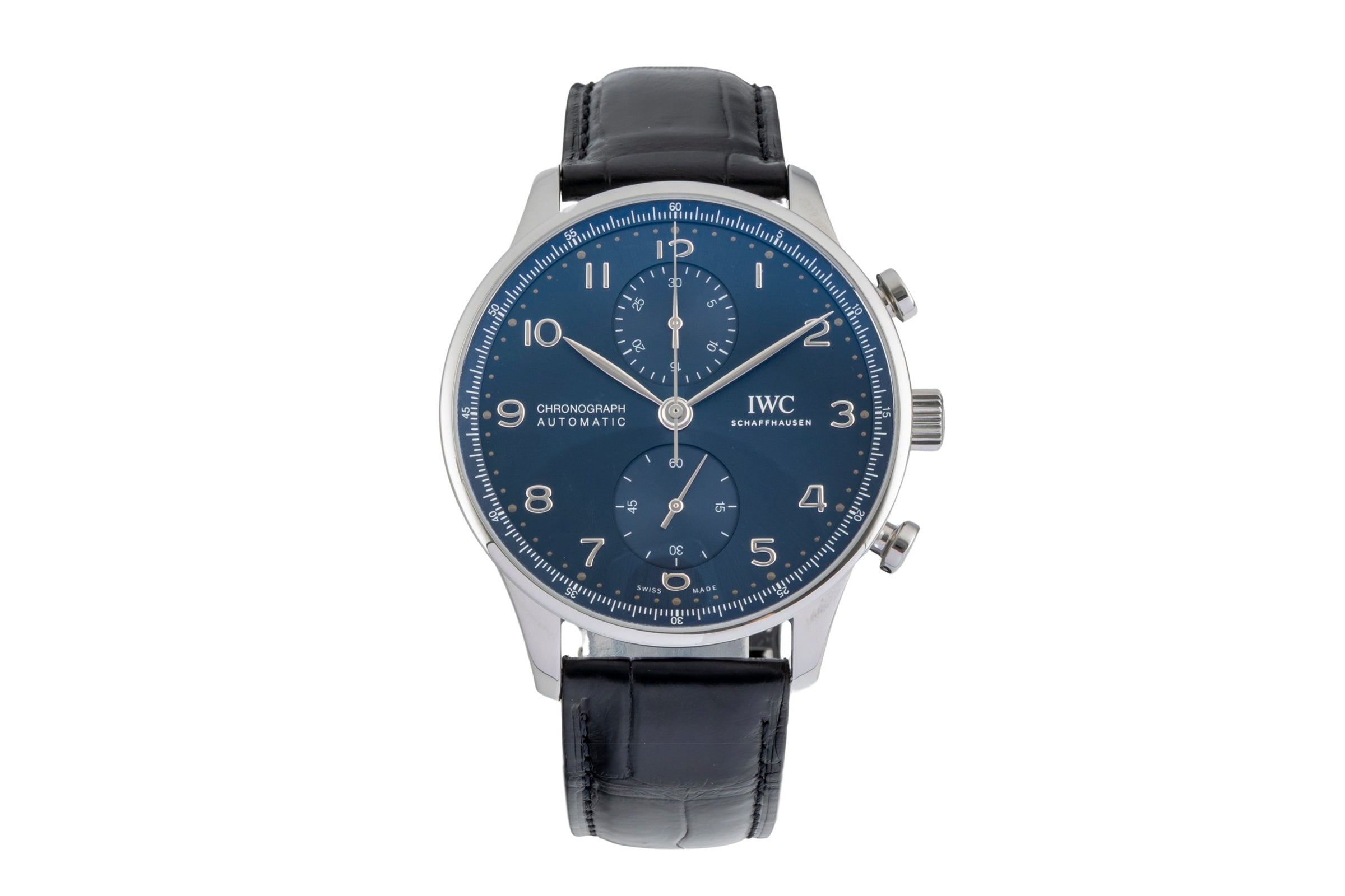 IWC Portugieser chronographe acier automatique montre pour hommes IW371606 LP: 9100EUR  [2604725]