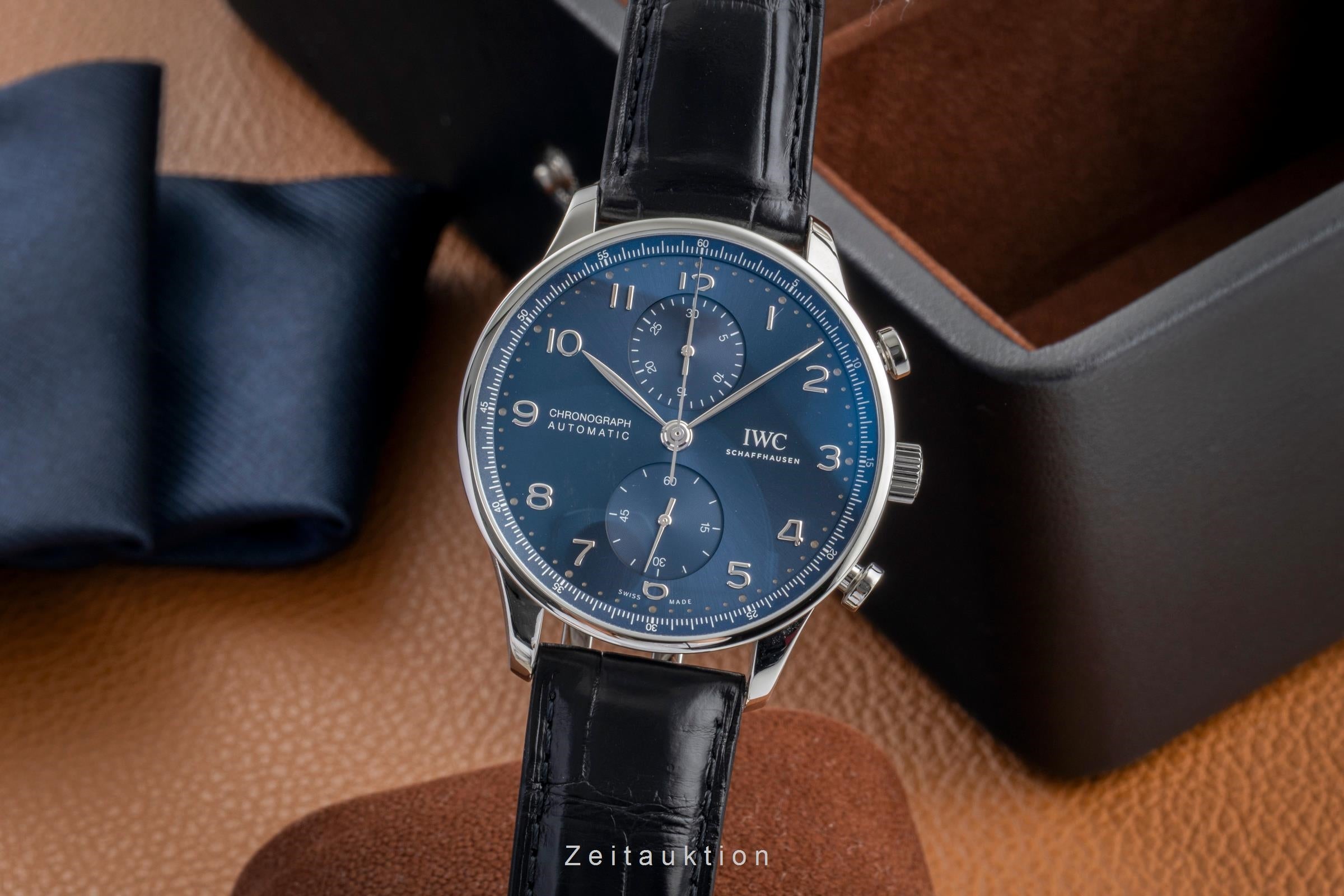 IWC Portugieser chronographe acier automatique montre pour hommes IW371606 LP: 9100EUR  [2604725]
