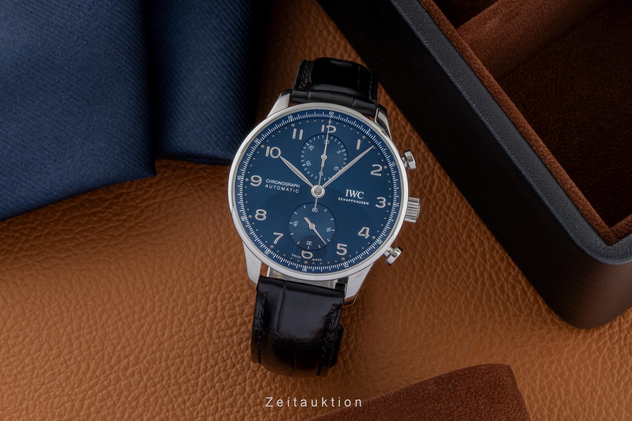 IWC Portugieser chronographe acier automatique montre pour hommes IW371606 LP: 9100EUR  [2604725]