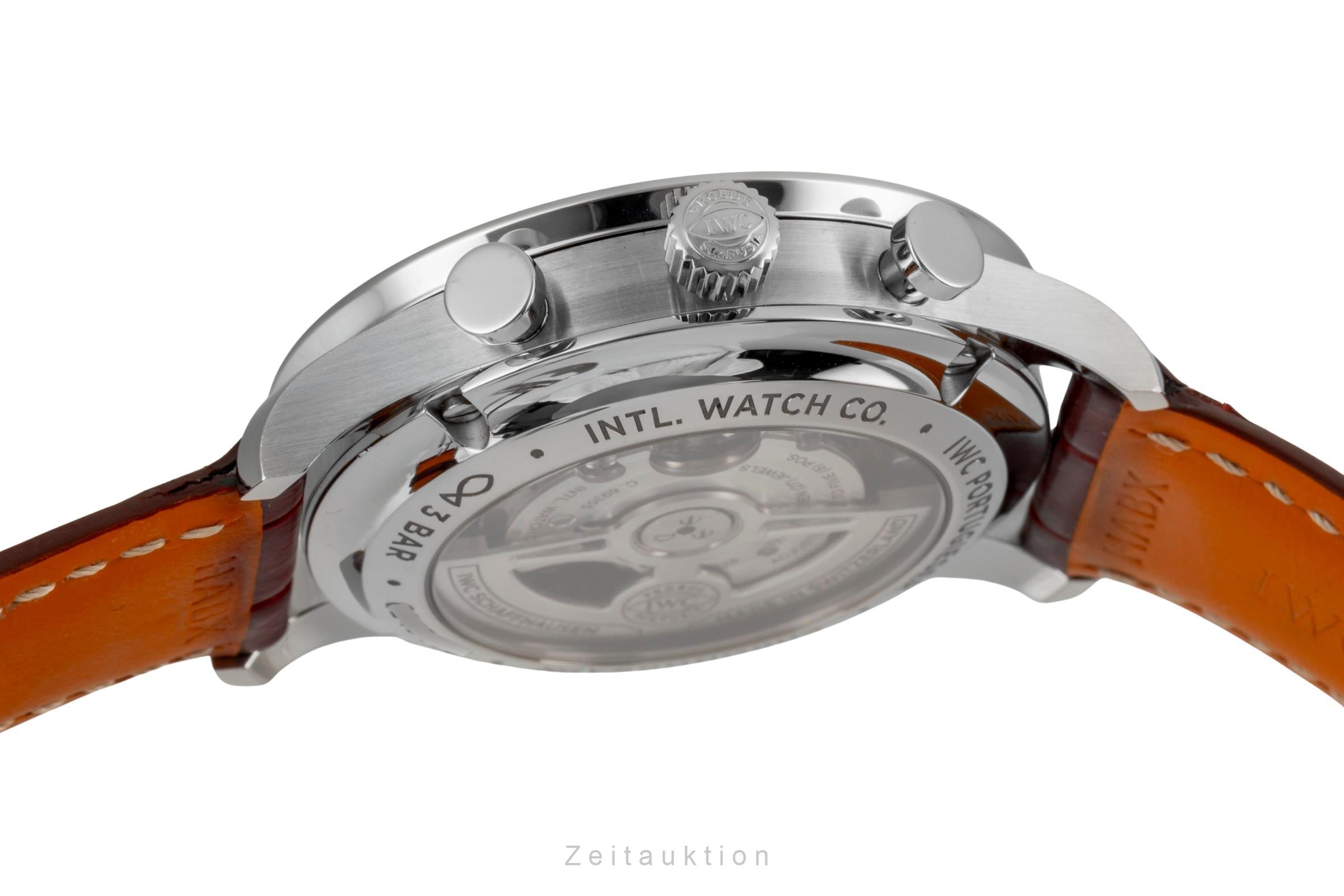IWC Portugieser Red Dial Chronograph Stahl Automatik Herrenuhr Ref. IW371616 [2604726]