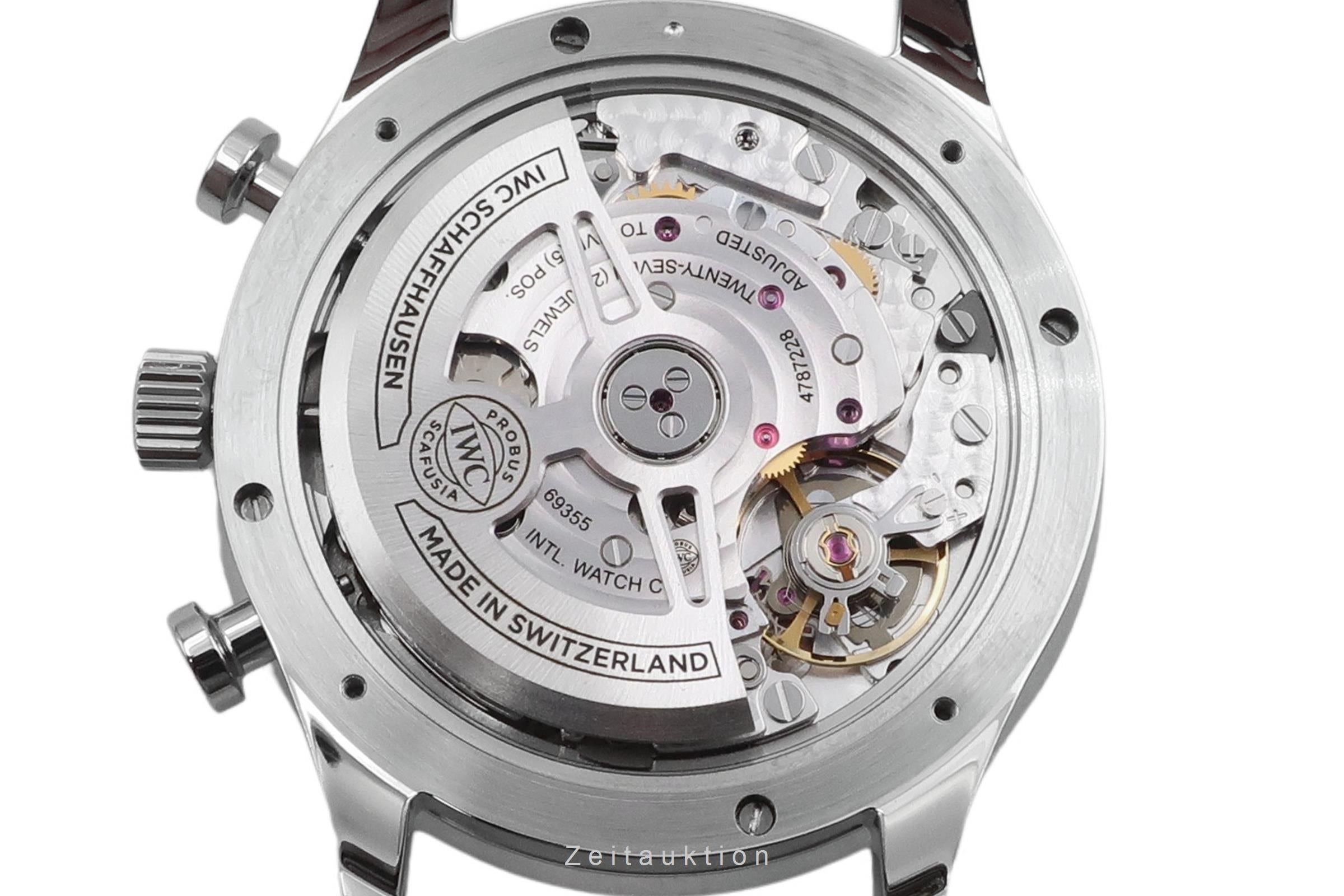 IWC Portugieser Red Dial Chronograph Stahl Automatik Herrenuhr Ref. IW371616 [2604726]
