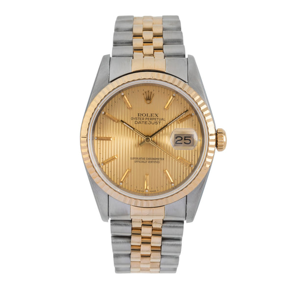 Rolex Datejust steel / gold automatic men's watch 16233 LP: 15350EUR  [2604732]
