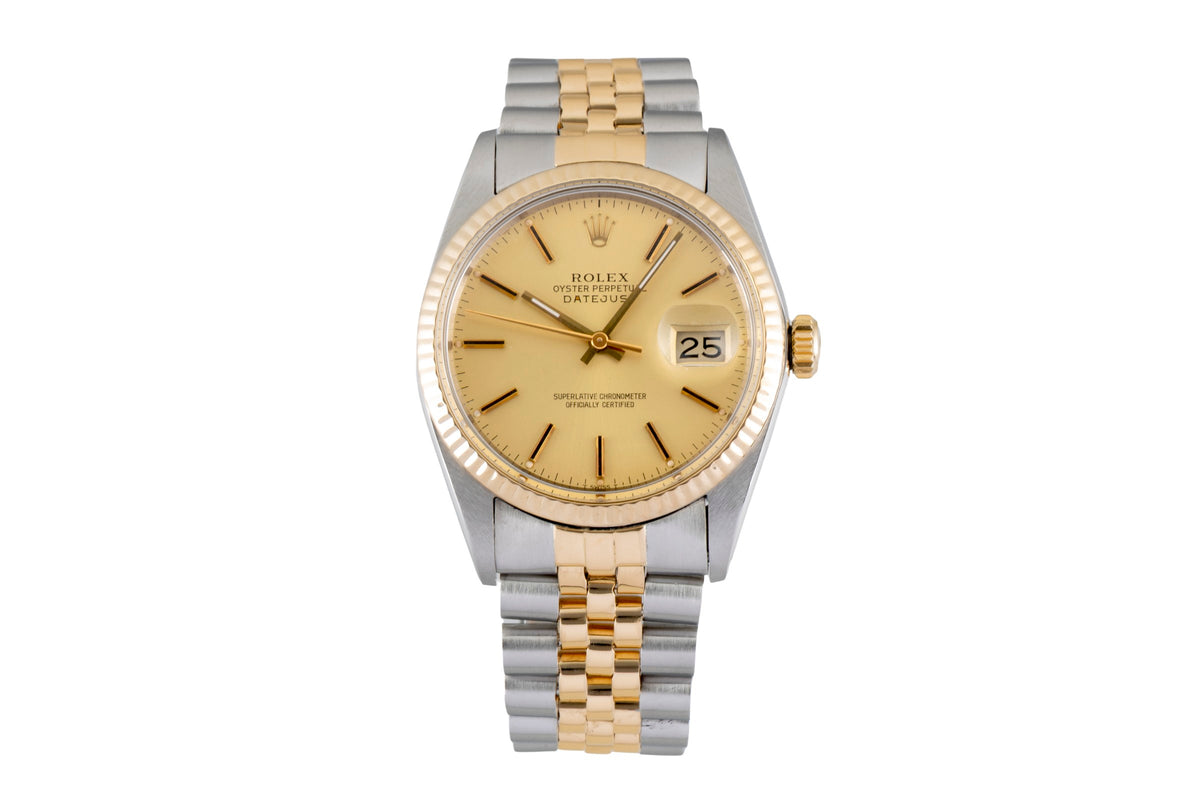 Rolex Datejust acciaio / oro automatismo orologio da uomo 16013 Vintage  [2604734]