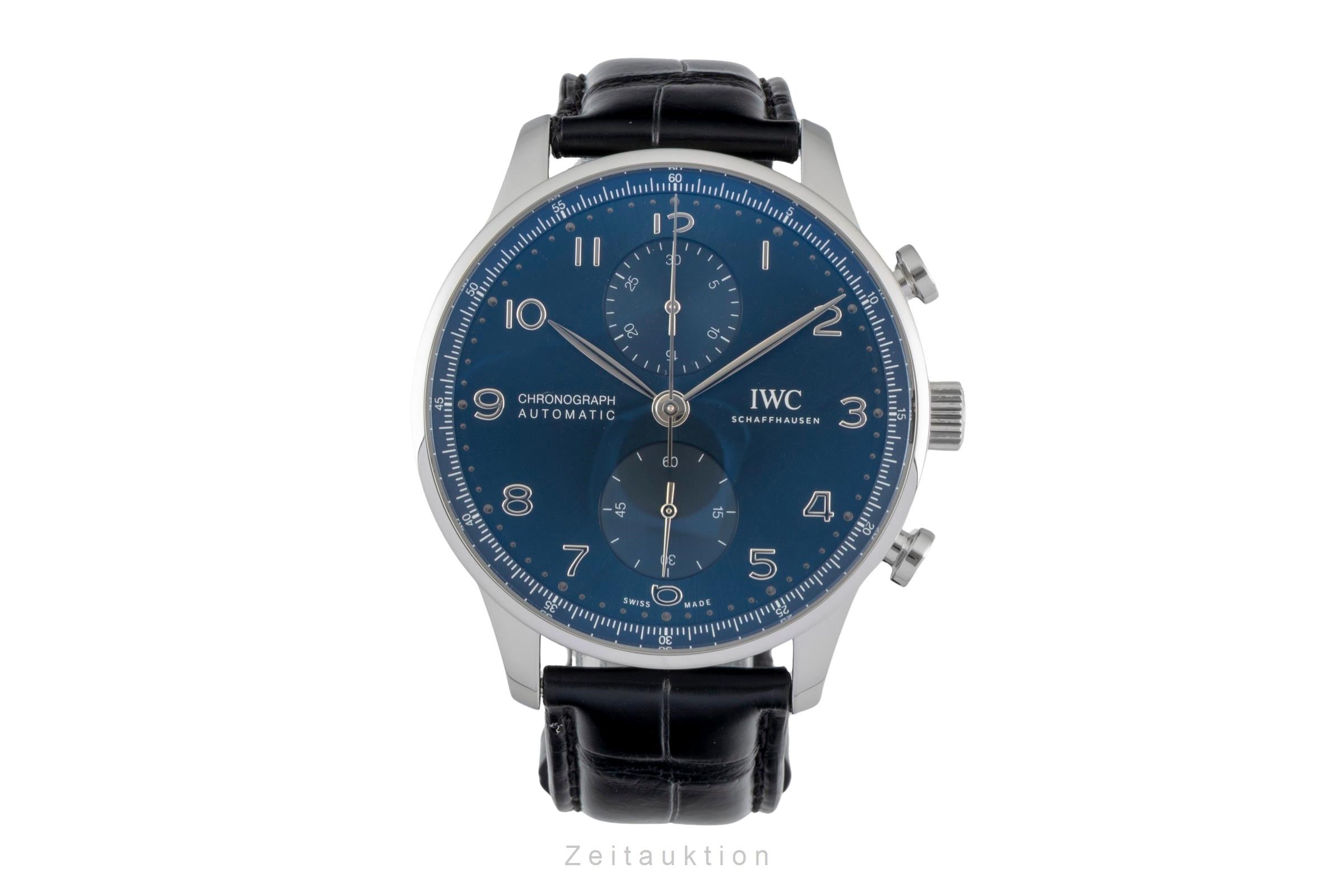 IWC Portugieser cronografo acciaio automatismo orologio da uomo IW371606 LP: 9100EUR  [2604738]