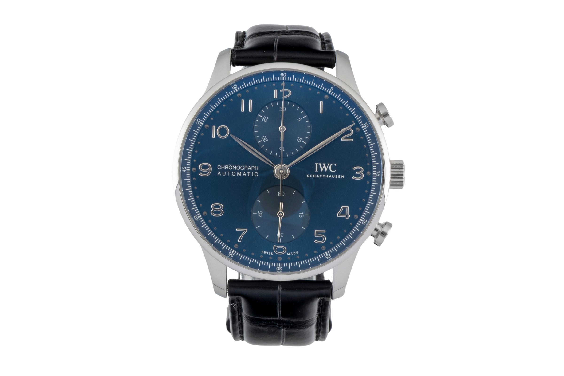 IWC Portugieser chronograph steel automatic men's watch IW371606 LP: 9100EUR  [2604738]