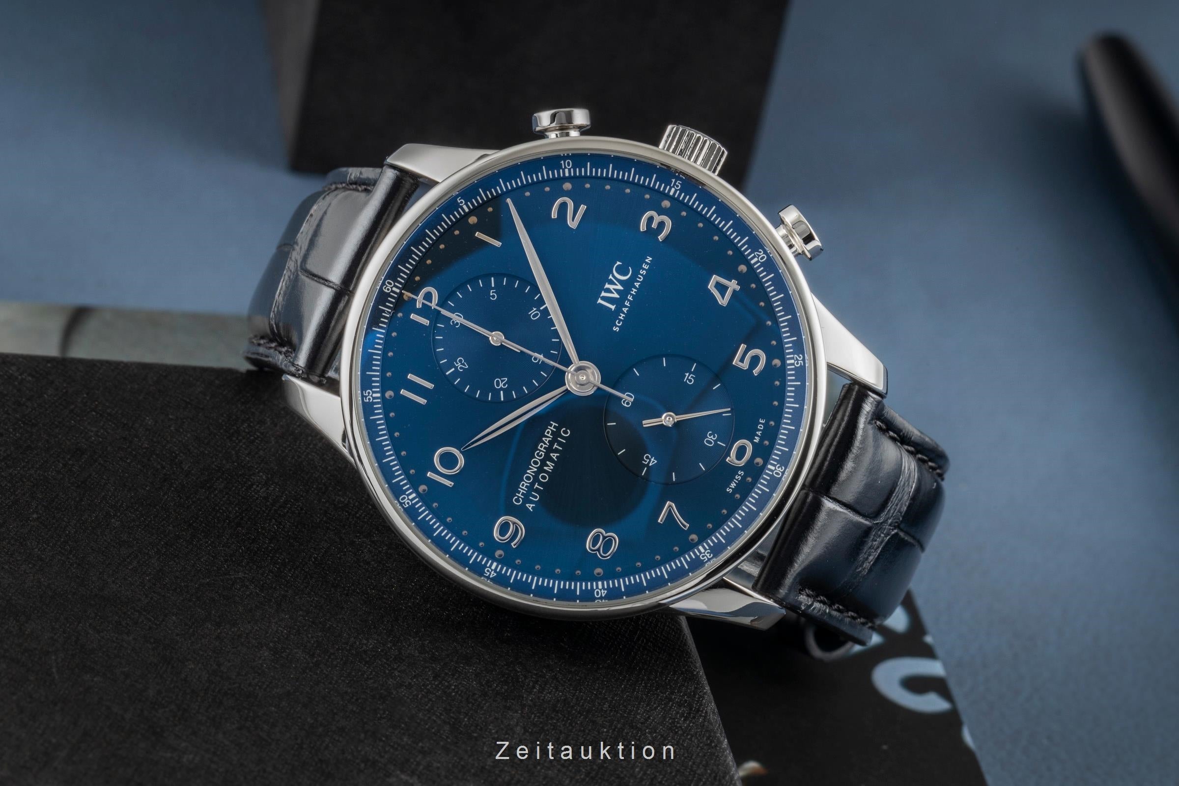 IWC Portugieser cronografo acciaio automatismo orologio da uomo IW371606 LP: 9100EUR  [2604738]