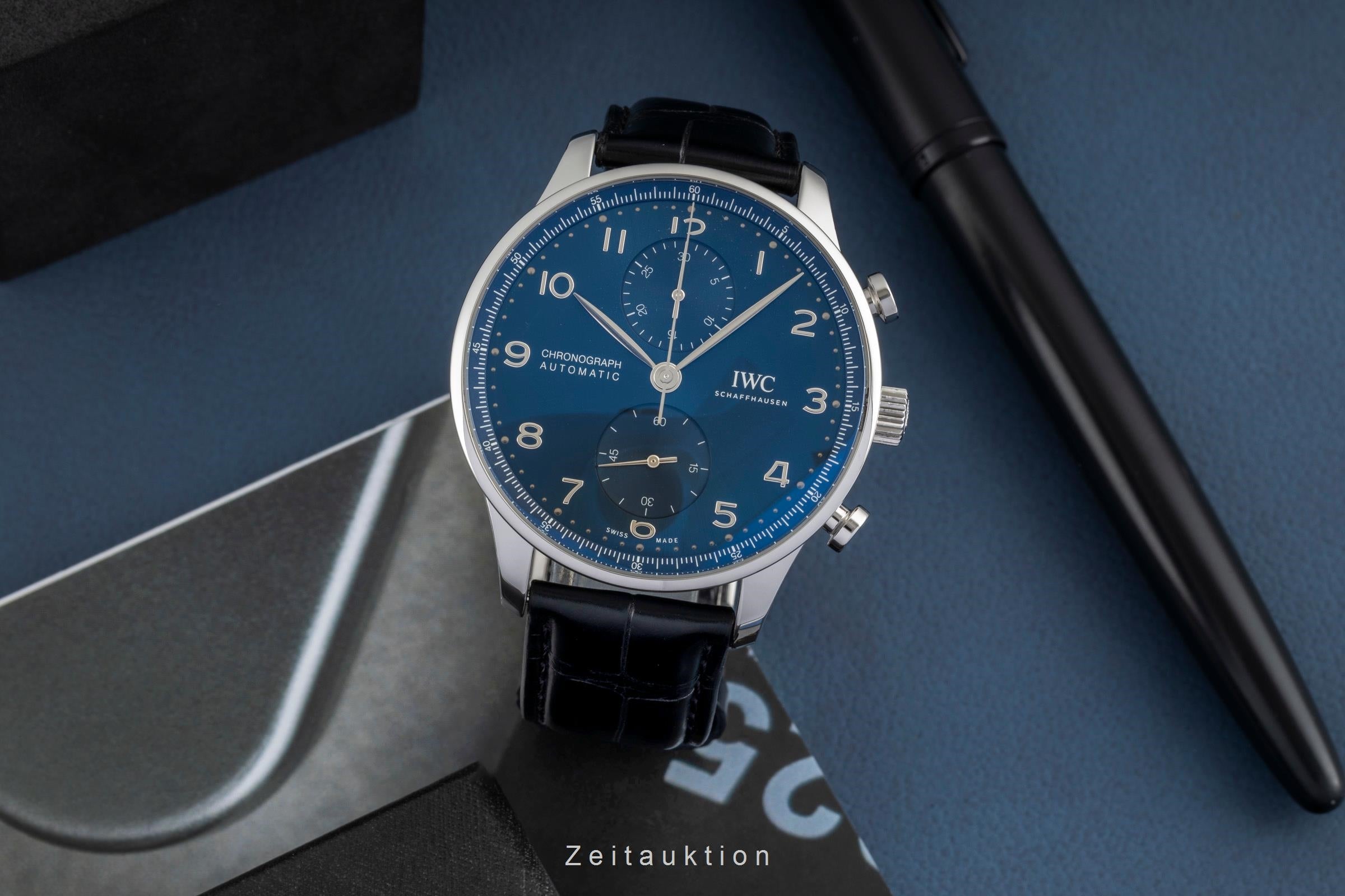 IWC Portugieser cronografo acciaio automatismo orologio da uomo IW371606 LP: 9100EUR  [2604738]