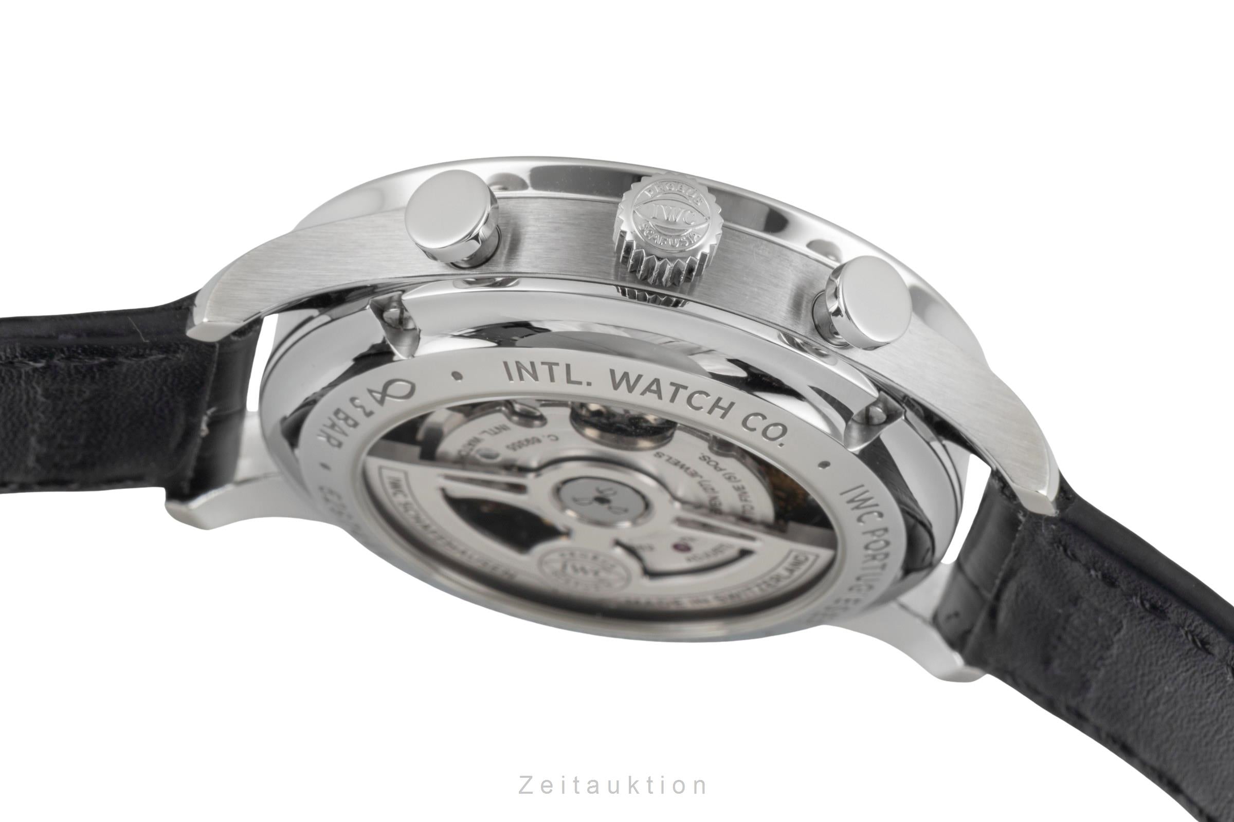 IWC Portugieser cronografo acciaio automatismo orologio da uomo IW371606 LP: 9100EUR  [2604738]