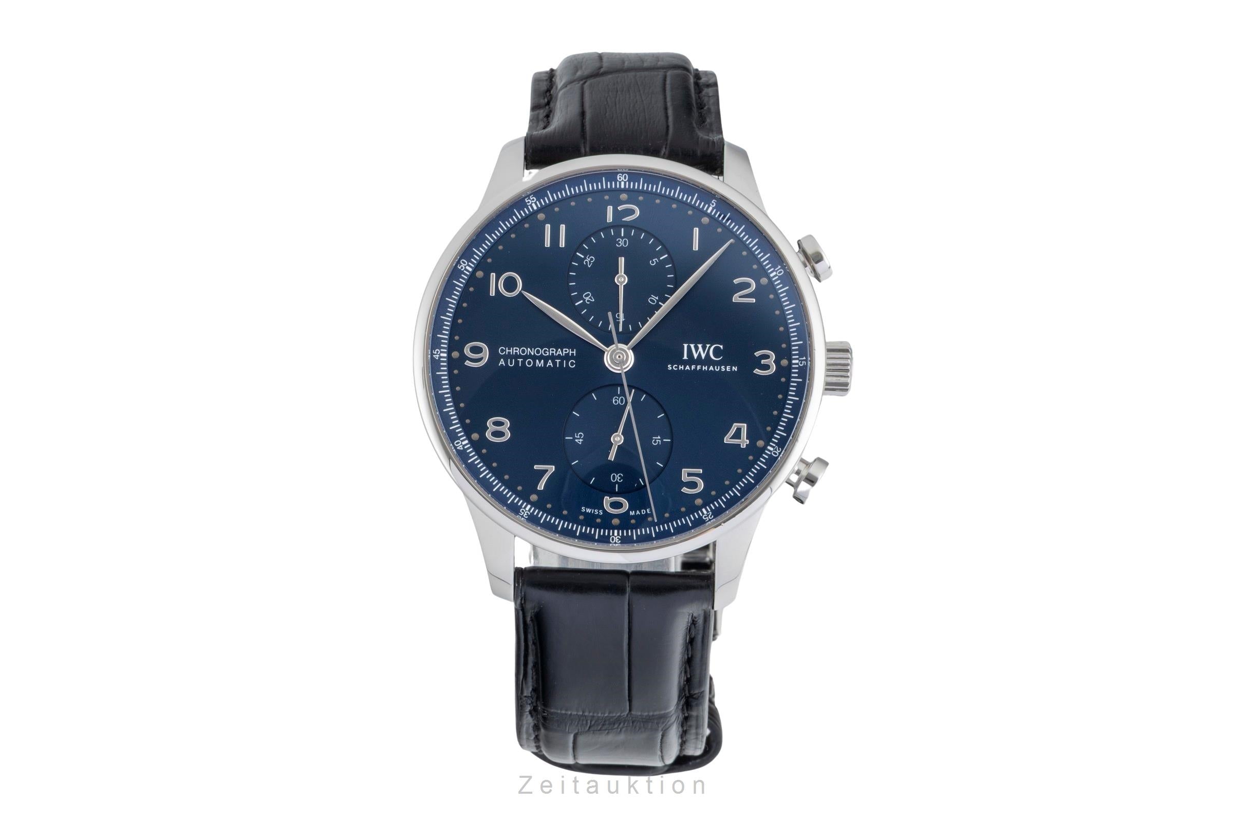 IWC Portugieser cronografo acciaio automatismo orologio da uomo IW371606 LP: 9100EUR  [2604739]