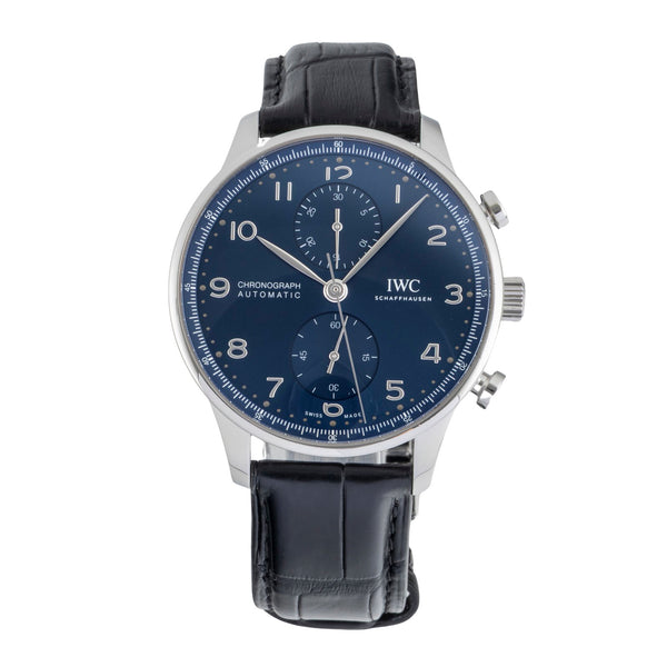 IWC Portugieser cronografo acciaio automatismo orologio da uomo IW371606 LP: 9100EUR  [2604739]