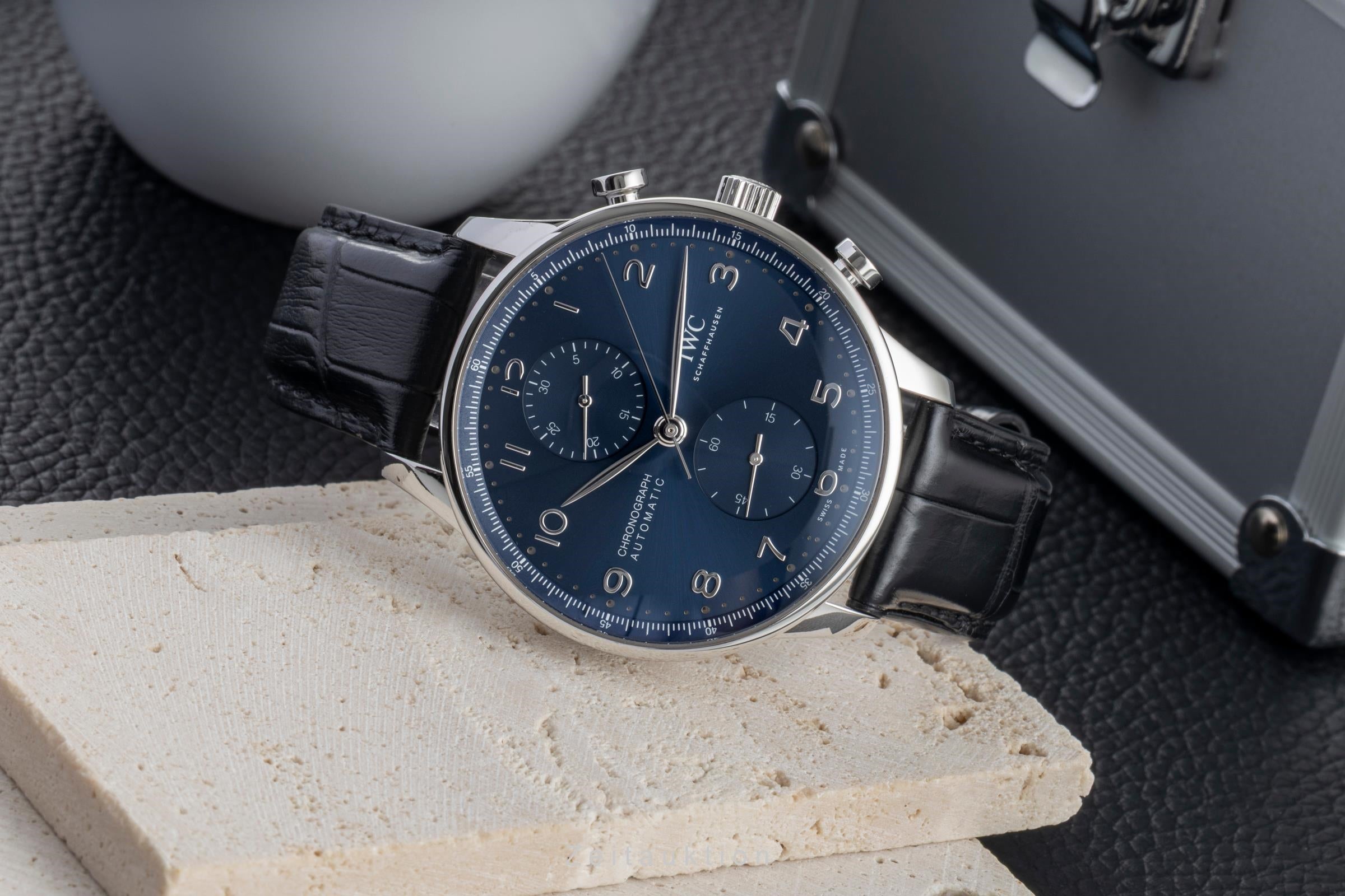 IWC Portugieser cronografo acciaio automatismo orologio da uomo IW371606 LP: 9100EUR  [2604739]