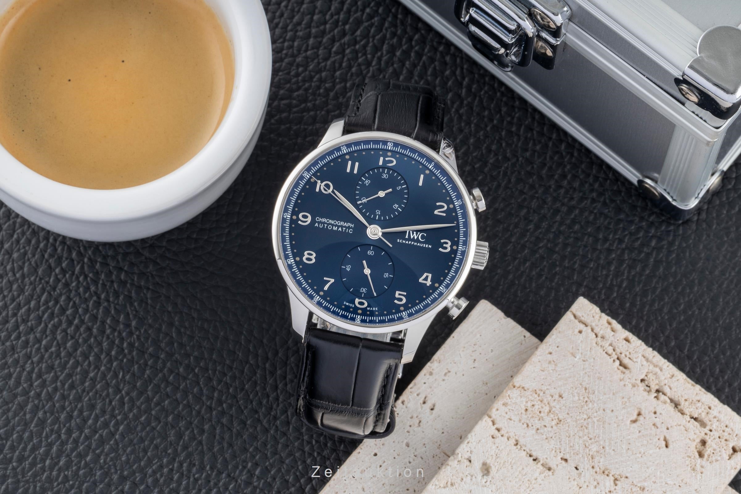 IWC Portugieser cronografo acciaio automatismo orologio da uomo IW371606 LP: 9100EUR  [2604739]