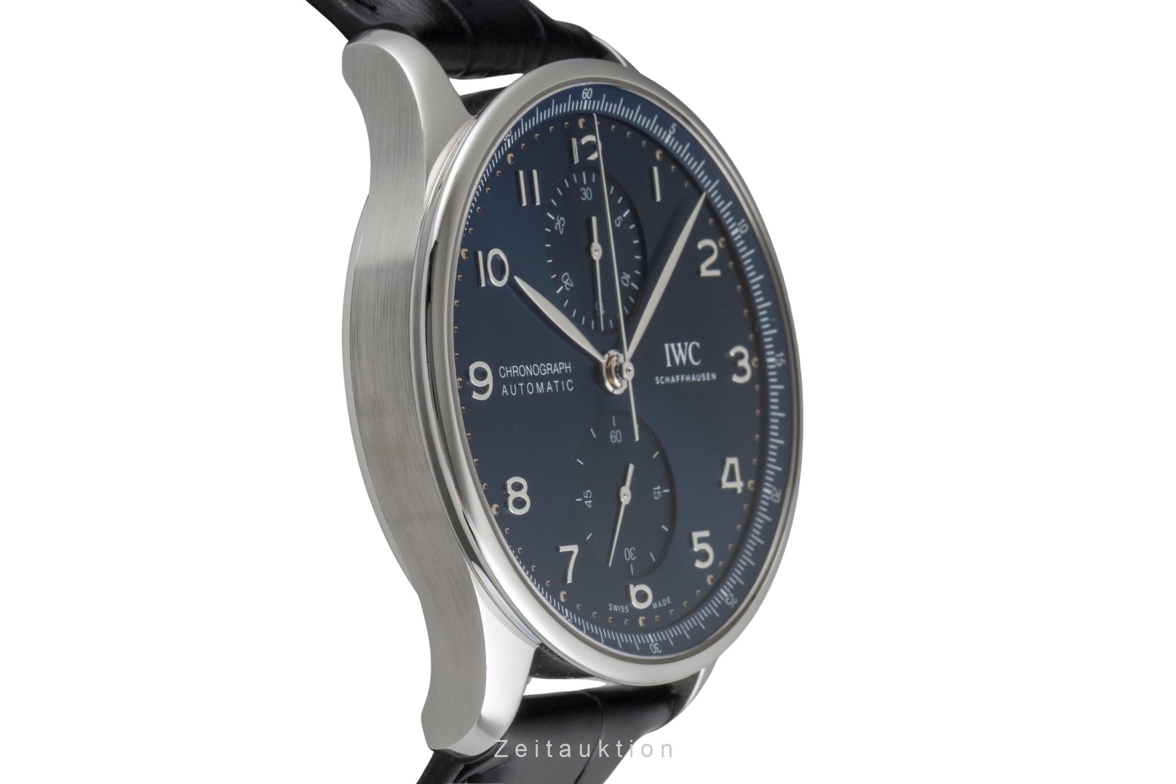 IWC Portugieser cronografo acciaio automatismo orologio da uomo IW371606 LP: 9100EUR  [2604739]