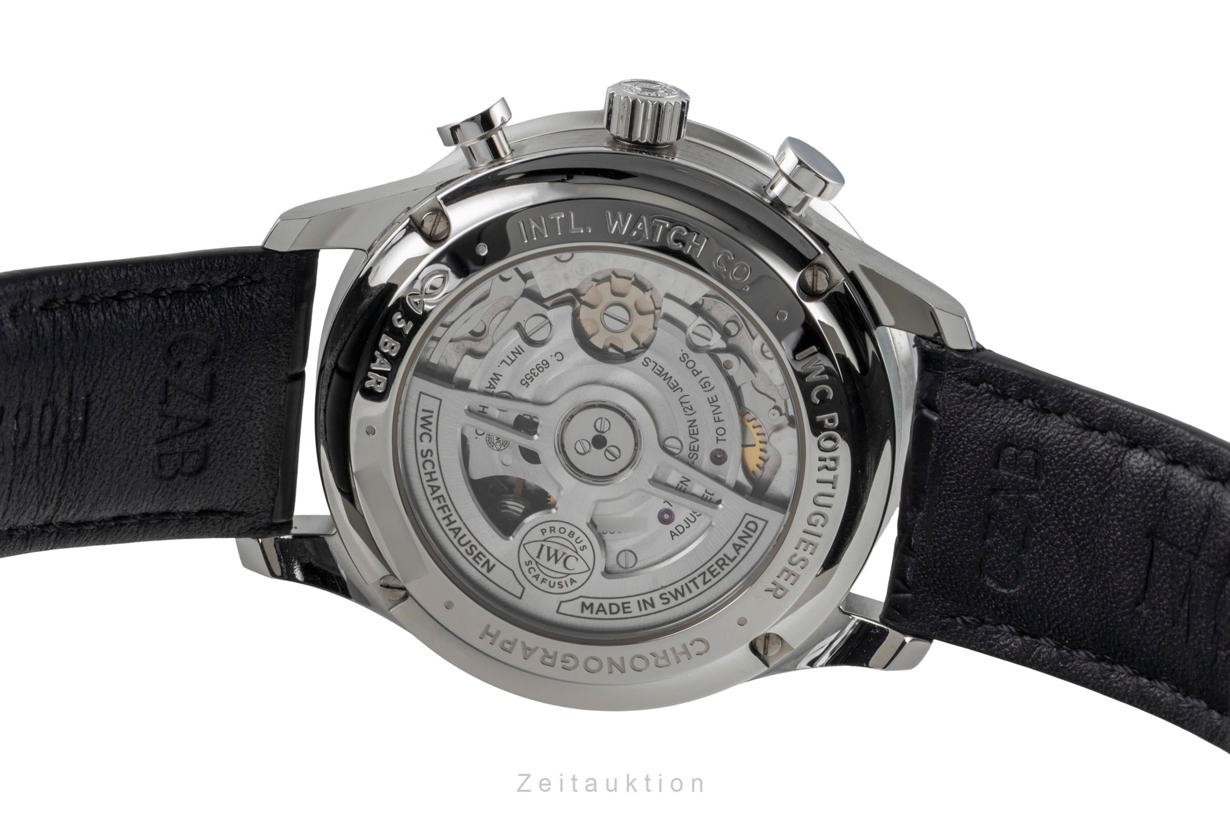 IWC Portugieser cronografo acciaio automatismo orologio da uomo IW371606 LP: 9100EUR  [2604739]