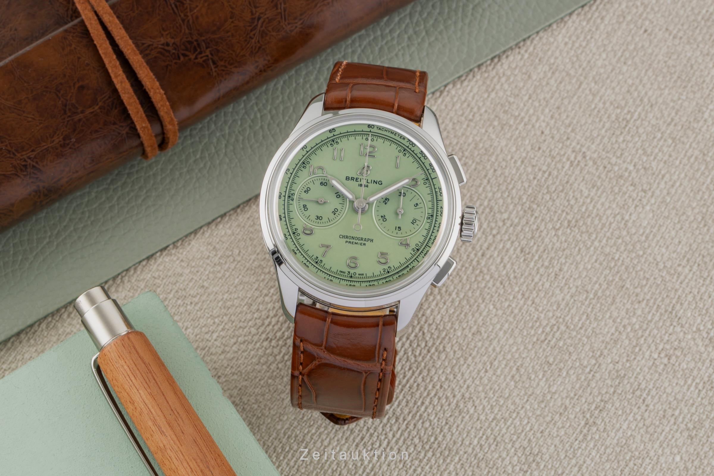 Breitling Premier chronographe acier à remontage manuel montre pour hommes AB0930D31L1P1 LP: 9300EUR  [2604741]