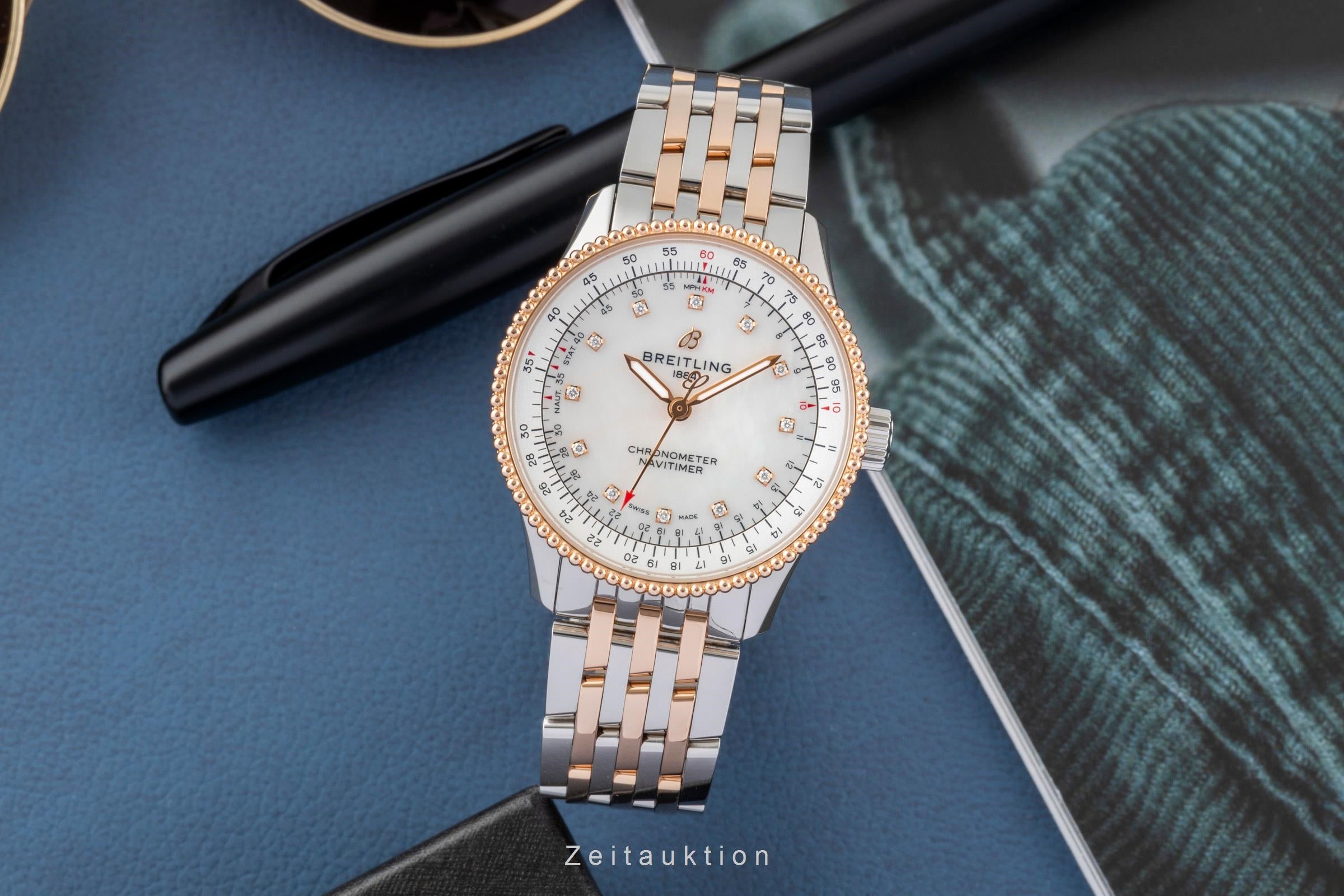 Breitling Navitimer 35 Stahl / Gold Automatik Ref U17395211A1U1 NP.: 10400,- € [2604744]