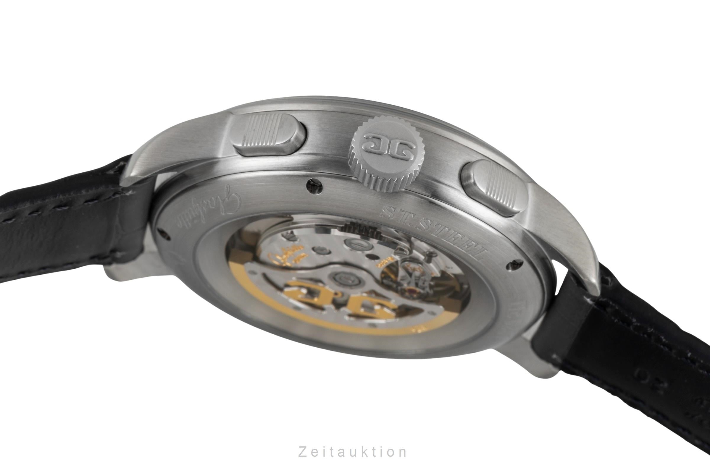 Glashütte Senator Navigator Chronograph Stahl Automatik Ref. 39-34-17-17-04 B&P [2604753]