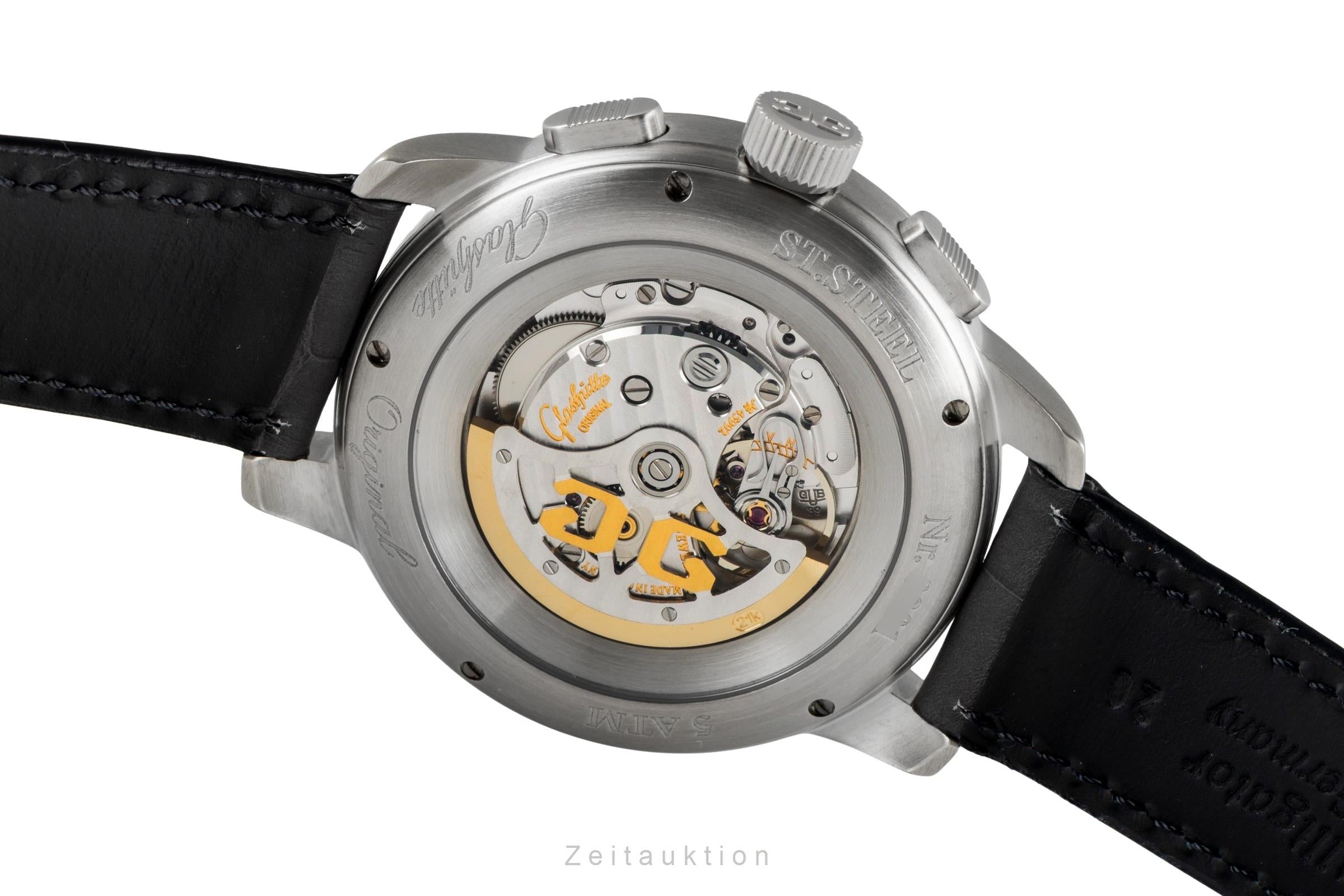 Glashütte Senator Navigator Chronograph Stahl Automatik Ref. 39-34-17-17-04 B&P [2604753]