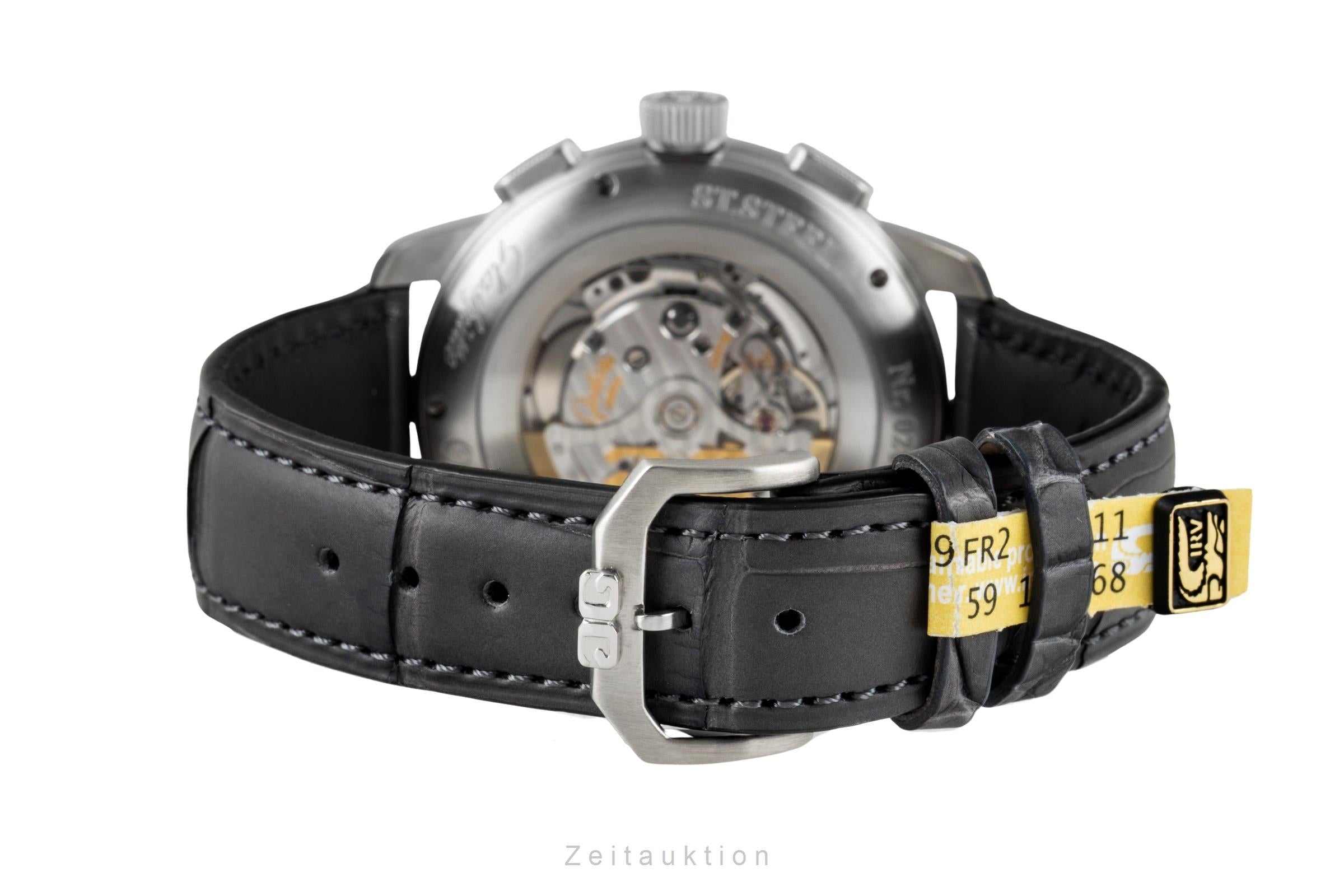 Glashütte Senator Navigator Chronograph Stahl Automatik Ref. 39-34-17-17-04 B&P [2604753]