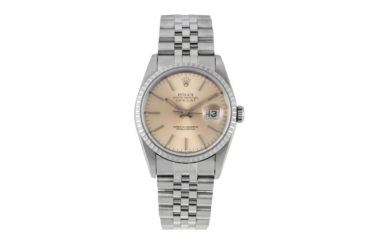 Rolex Datejust 36 Champagner Dial Stahl Automatik Herrenuhr Ref. 16220 X-Serie [2604754]