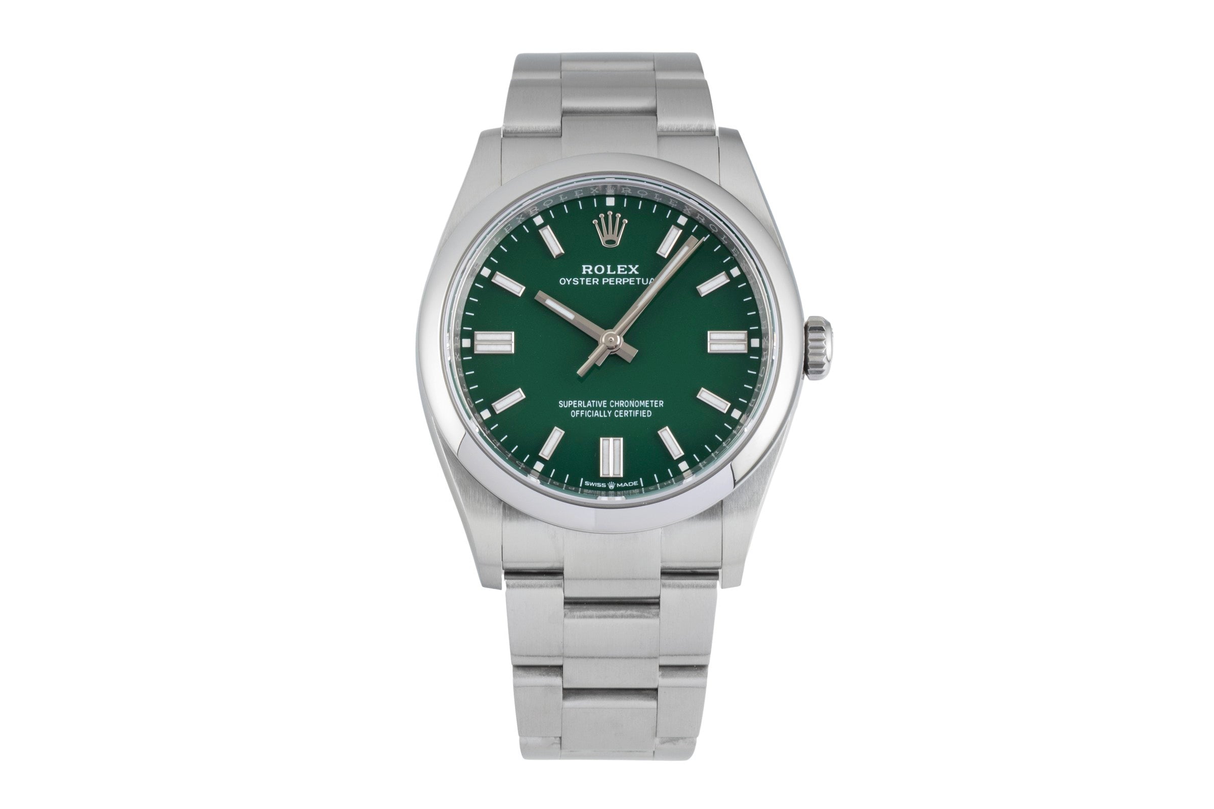 Rolex Oyster Perpetual 36 Green Dial Edelstahl Automatik Ref. 126000 B&P 2025 [2604756]