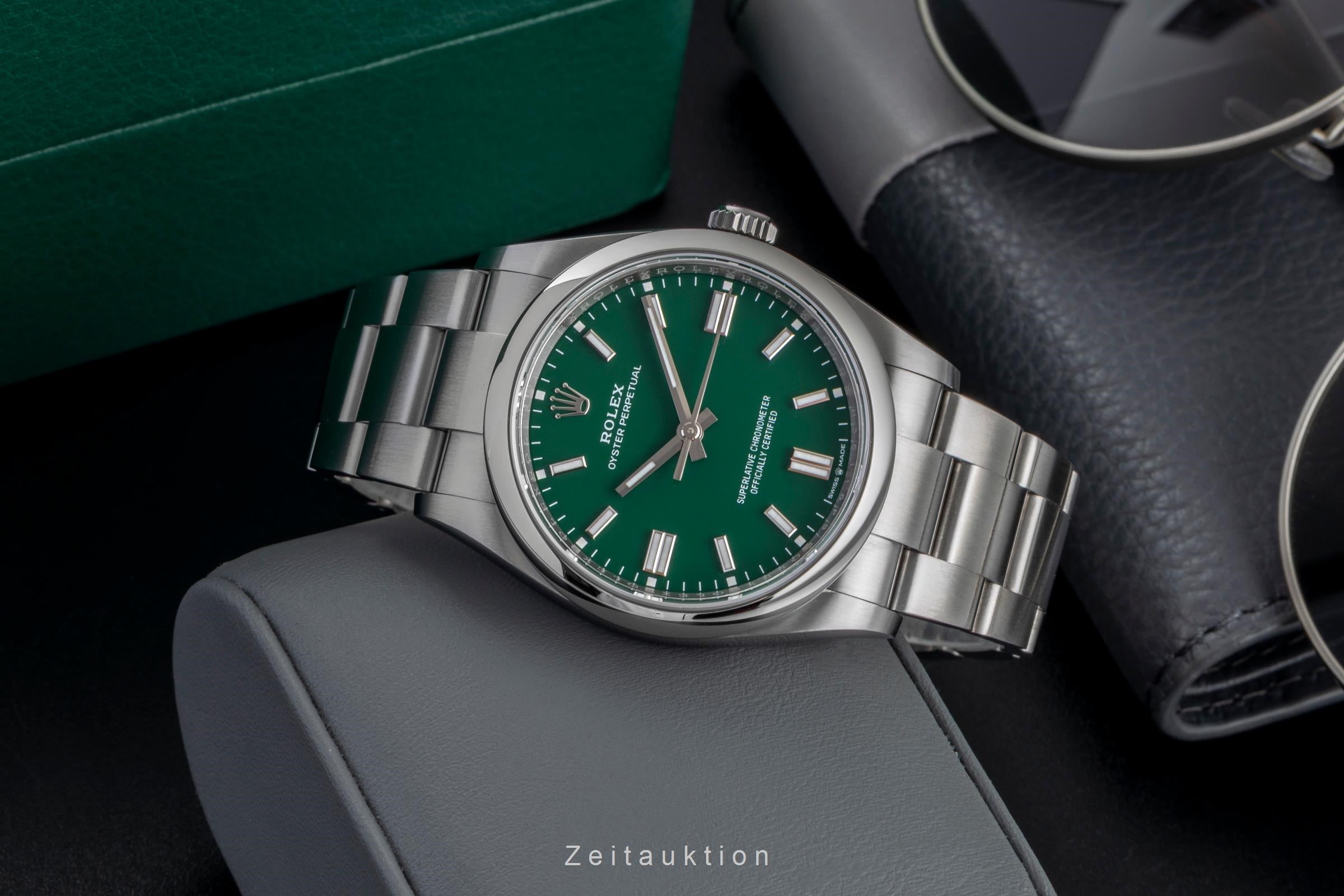 Rolex Oyster Perpetual 36 Green Dial Edelstahl Automatik Ref. 126000 B&P 2025 [2604756]