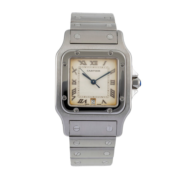 Cartier Santos steel quartz men's watch W20025D6  [2604757]