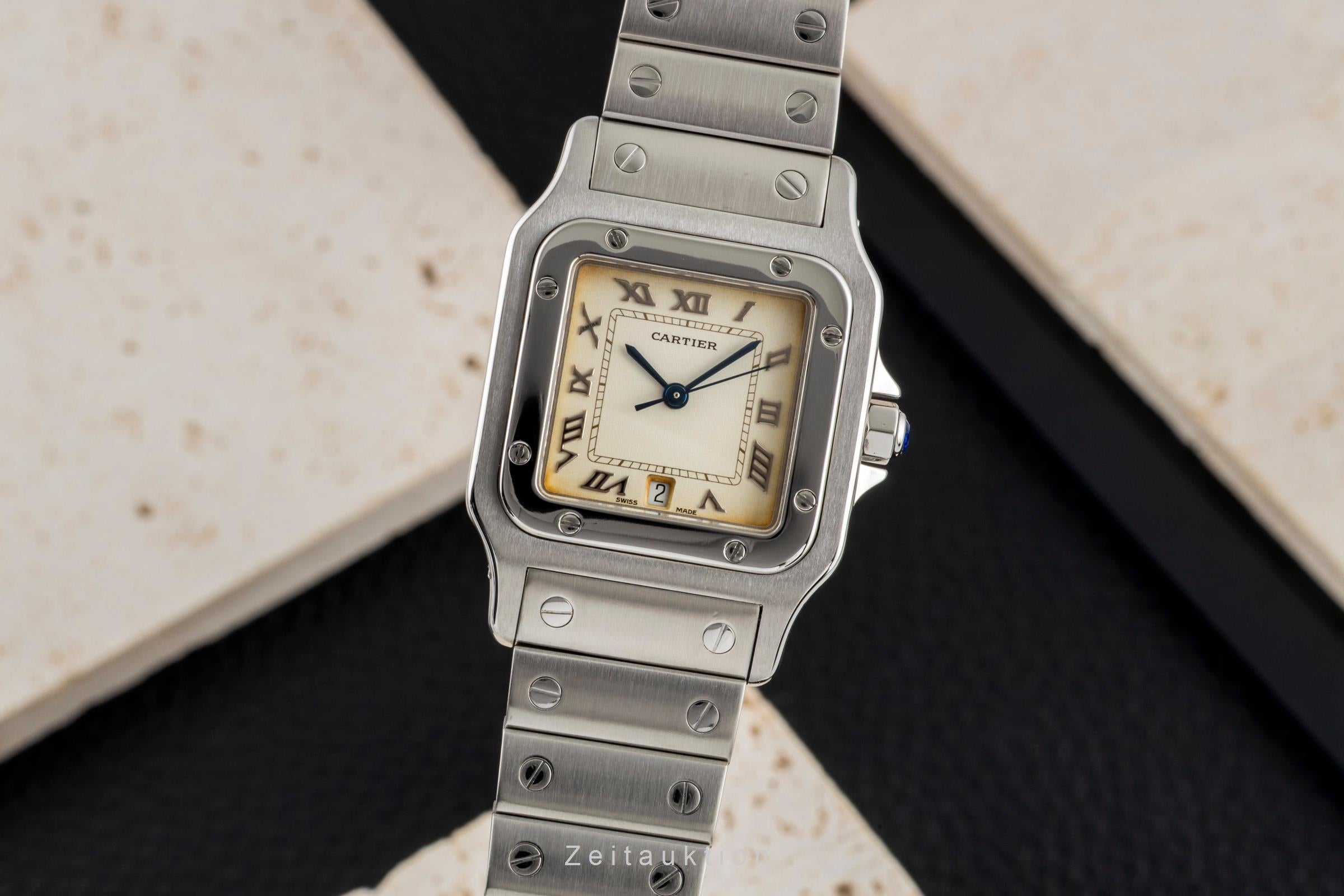 Cartier Santos steel quartz men's watch W20025D6  [2604757]