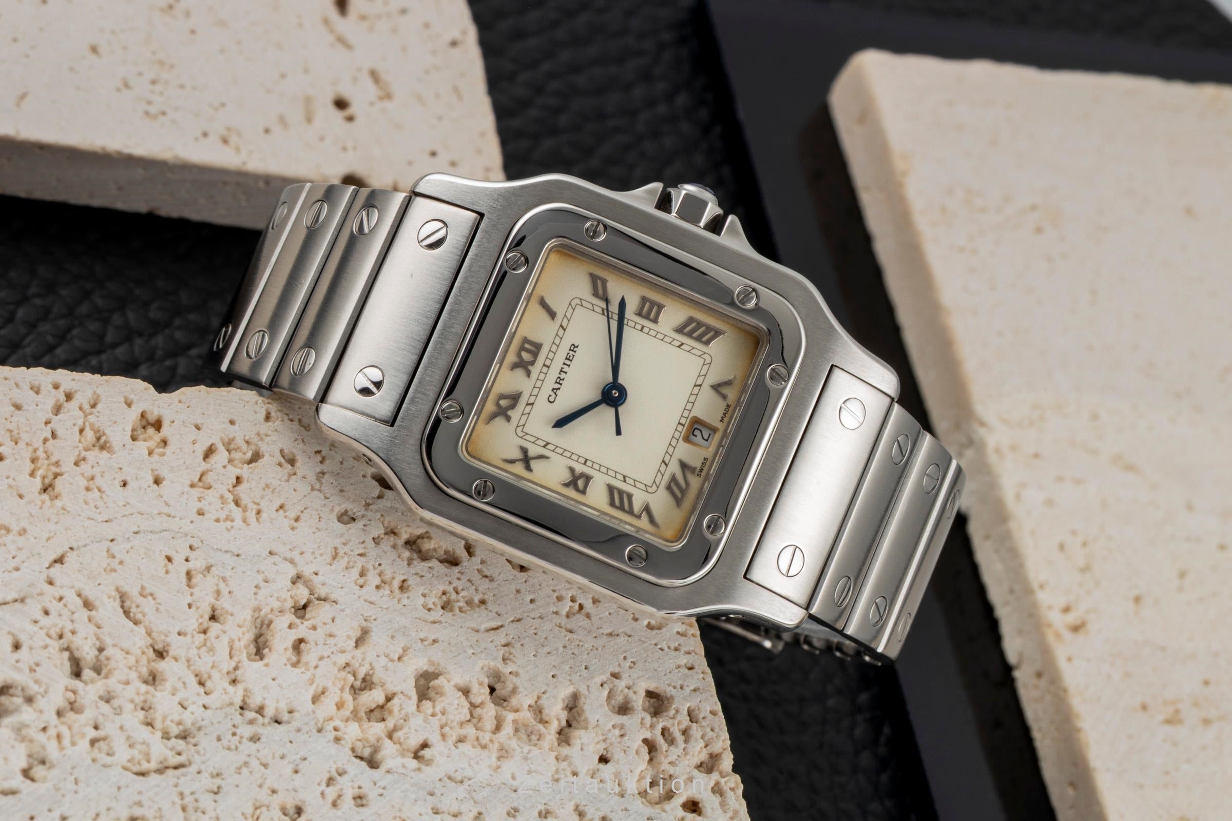 Cartier Santos steel quartz men's watch W20025D6  [2604757]
