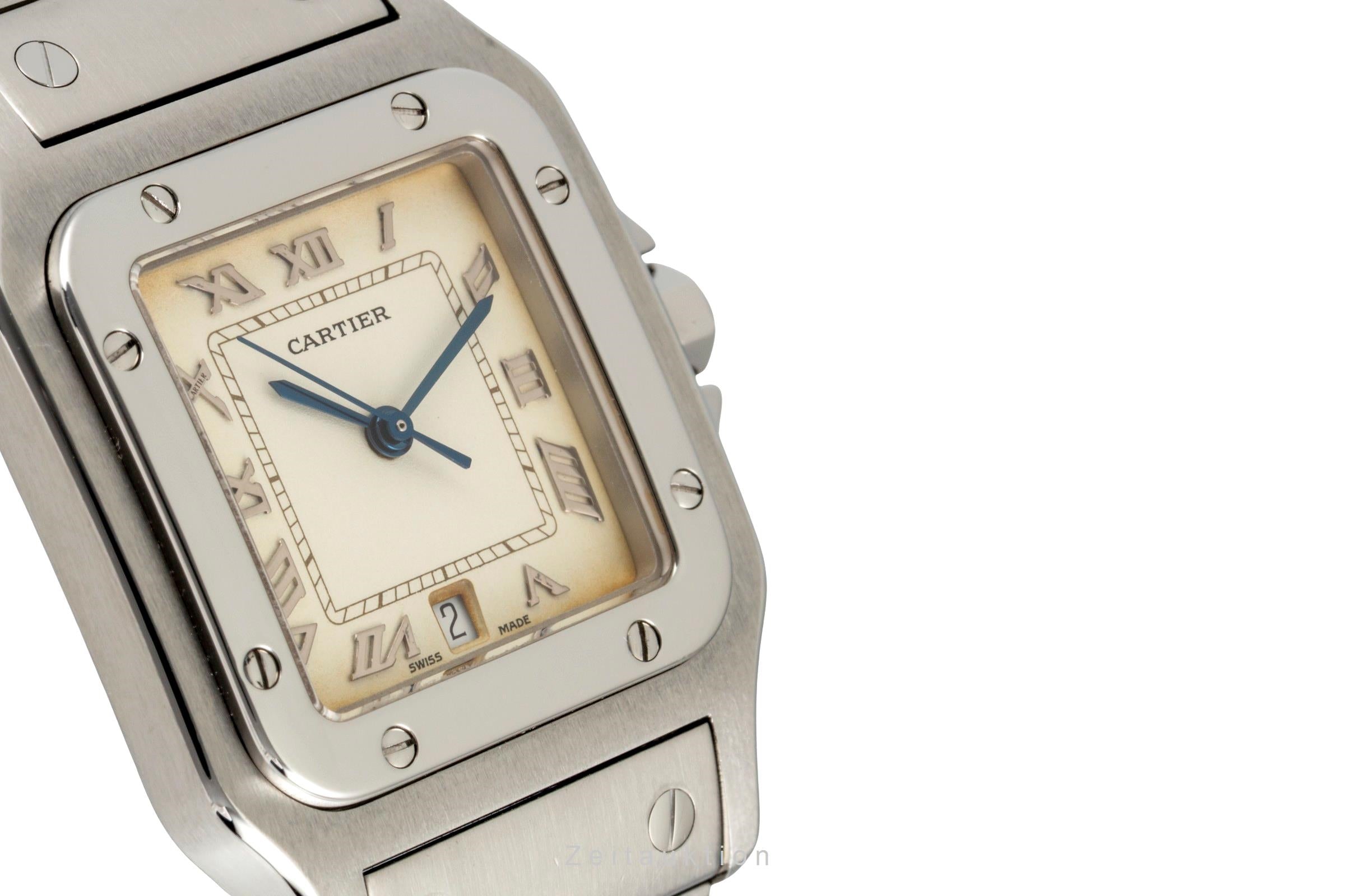 Cartier Santos steel quartz men's watch W20025D6  [2604757]