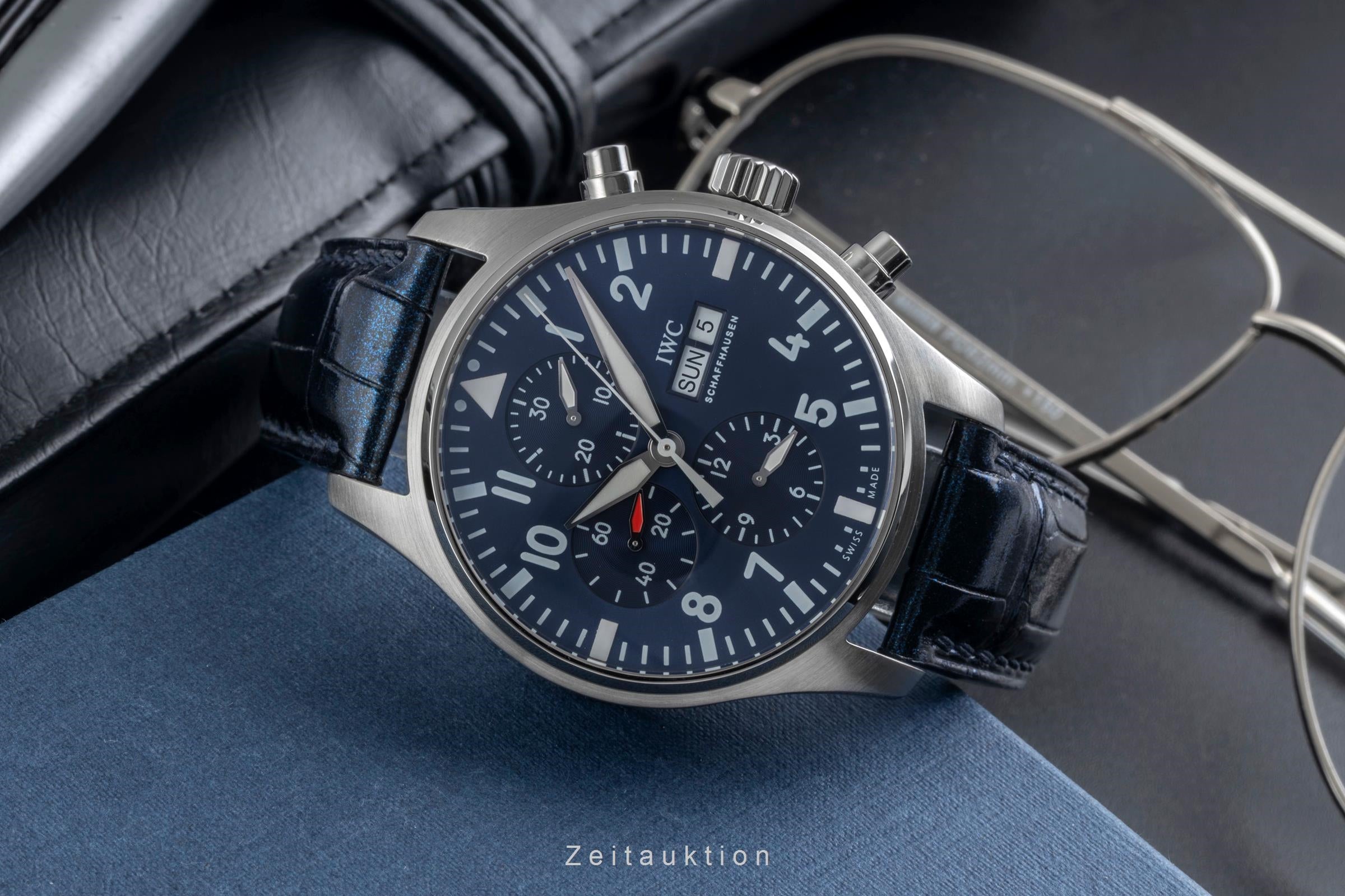 IWC Fliegerchronograph chronographe acier automatique montre pour hommes IW377714  [2604776]