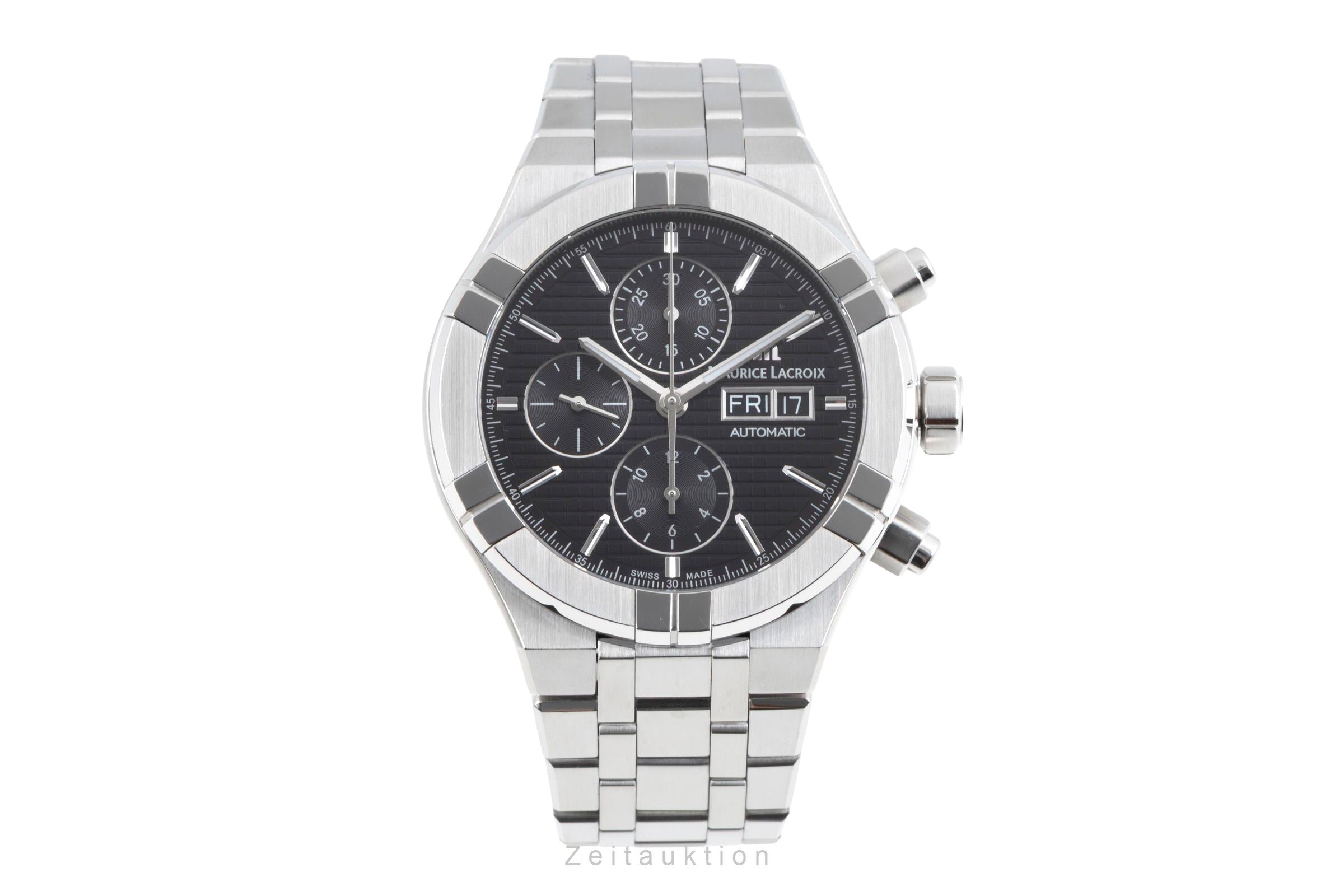 Maurice Lacroix Aikon cronógrafo acero automático reloj para caballeros AI6038-SS002-330-1 LP: 3400EUR  [2604785]
