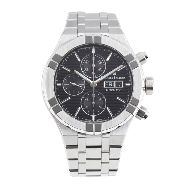 Maurice Lacroix Aikon cronógrafo acero automático reloj para caballeros AI6038-SS002-330-1 LP: 3400EUR  [2604785]