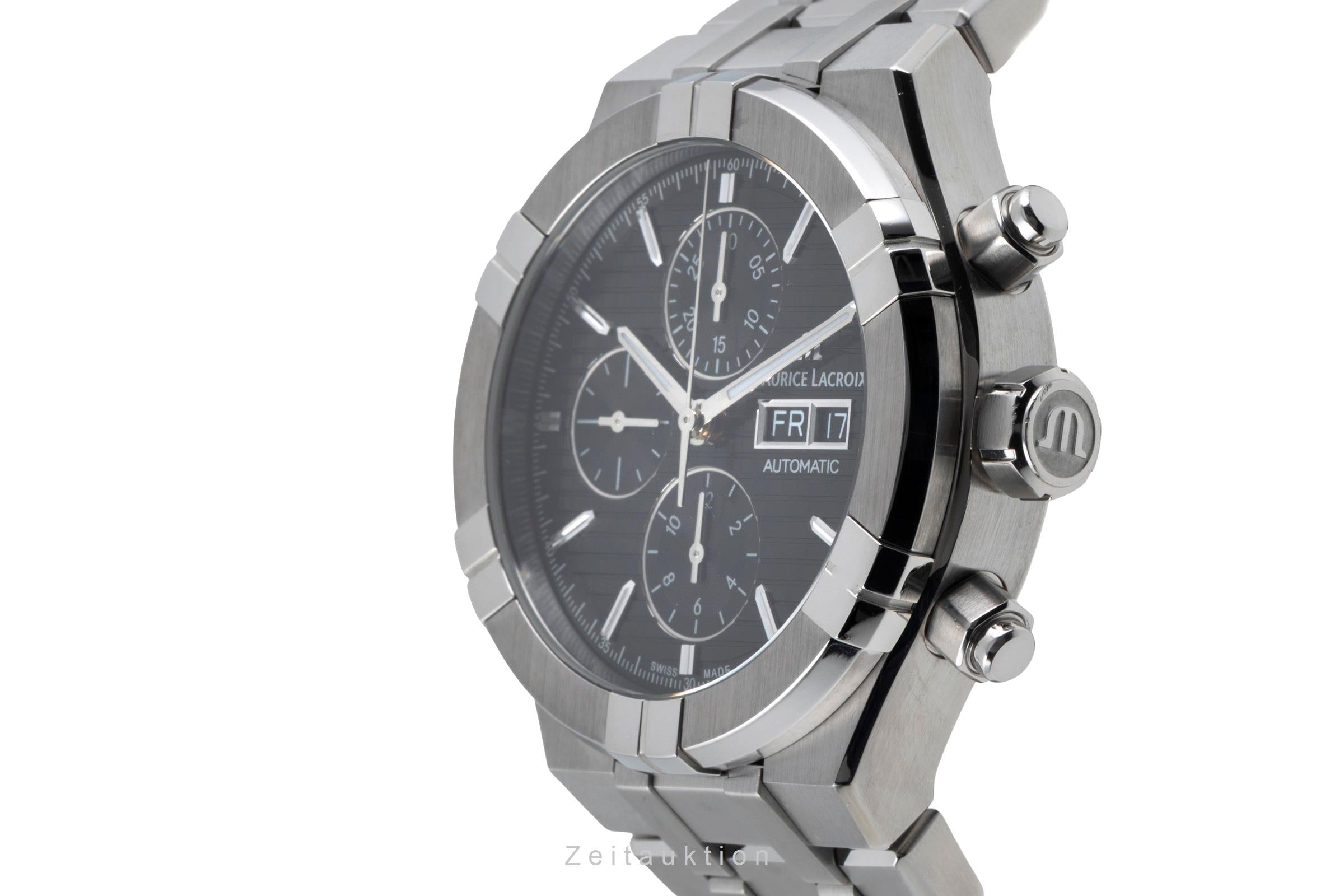 Maurice Lacroix Aikon cronógrafo acero automático reloj para caballeros AI6038-SS002-330-1 LP: 3400EUR  [2604785]