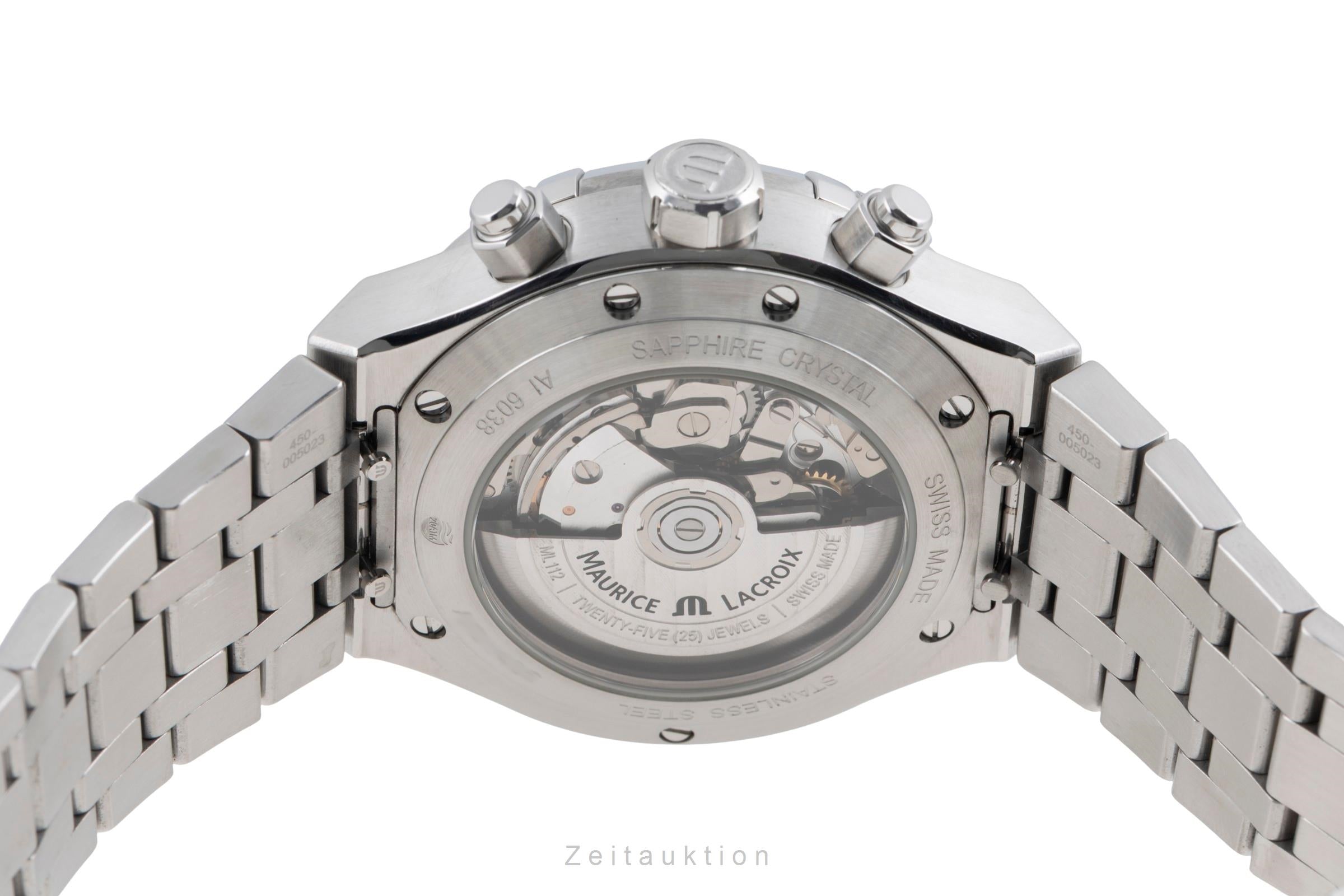 Maurice Lacroix Aikon cronógrafo acero automático reloj para caballeros AI6038-SS002-330-1 LP: 3400EUR  [2604785]