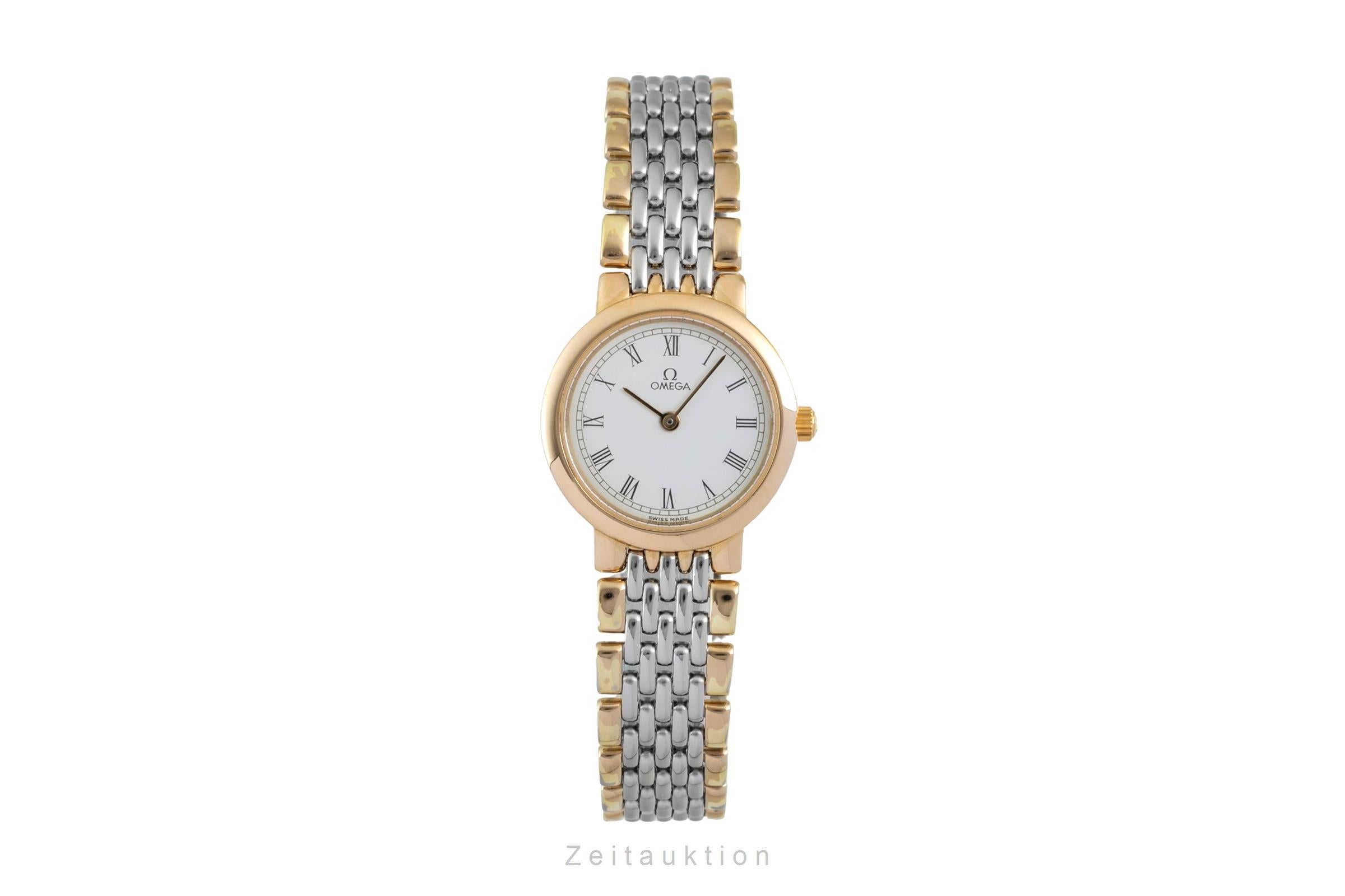 Omega De Ville acier / doré quartz montre pour femmes 795.0897.2 Vintage  [2604801]