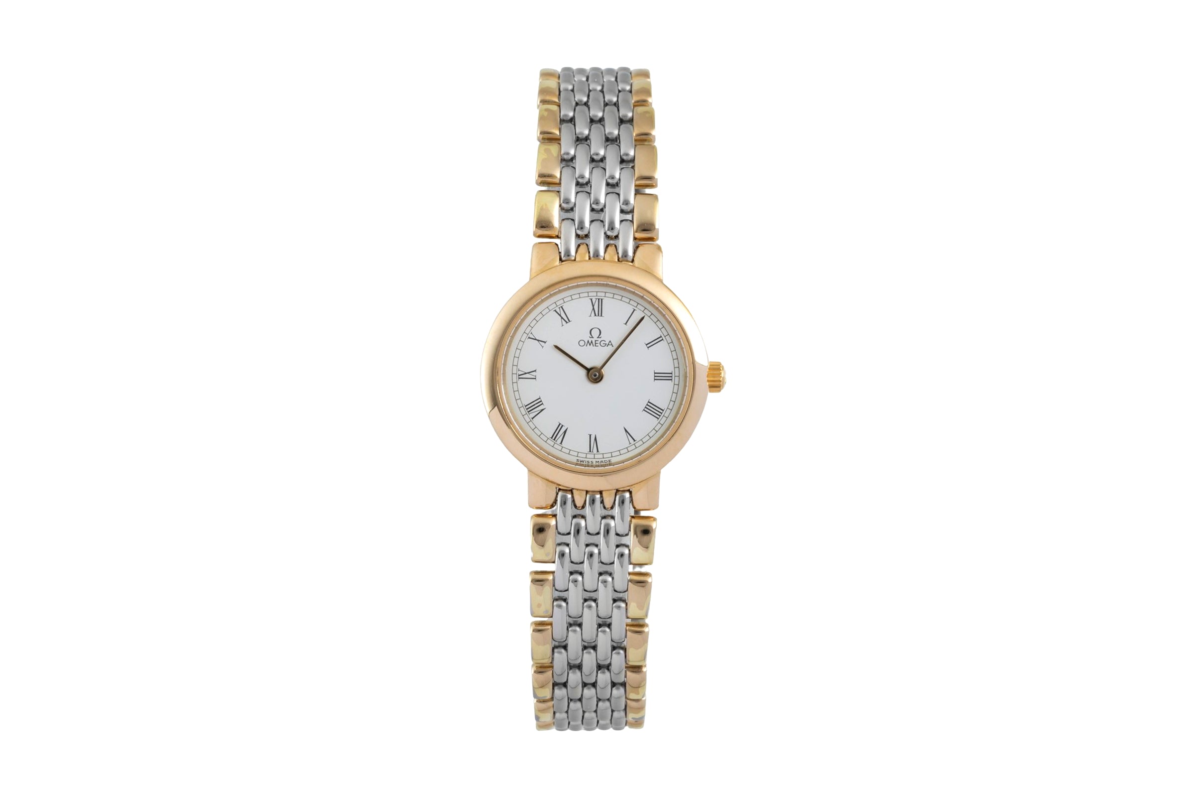 Omega De Ville gilt / steel quartz women's watch 795.0897.2 Vintage  [2604801]