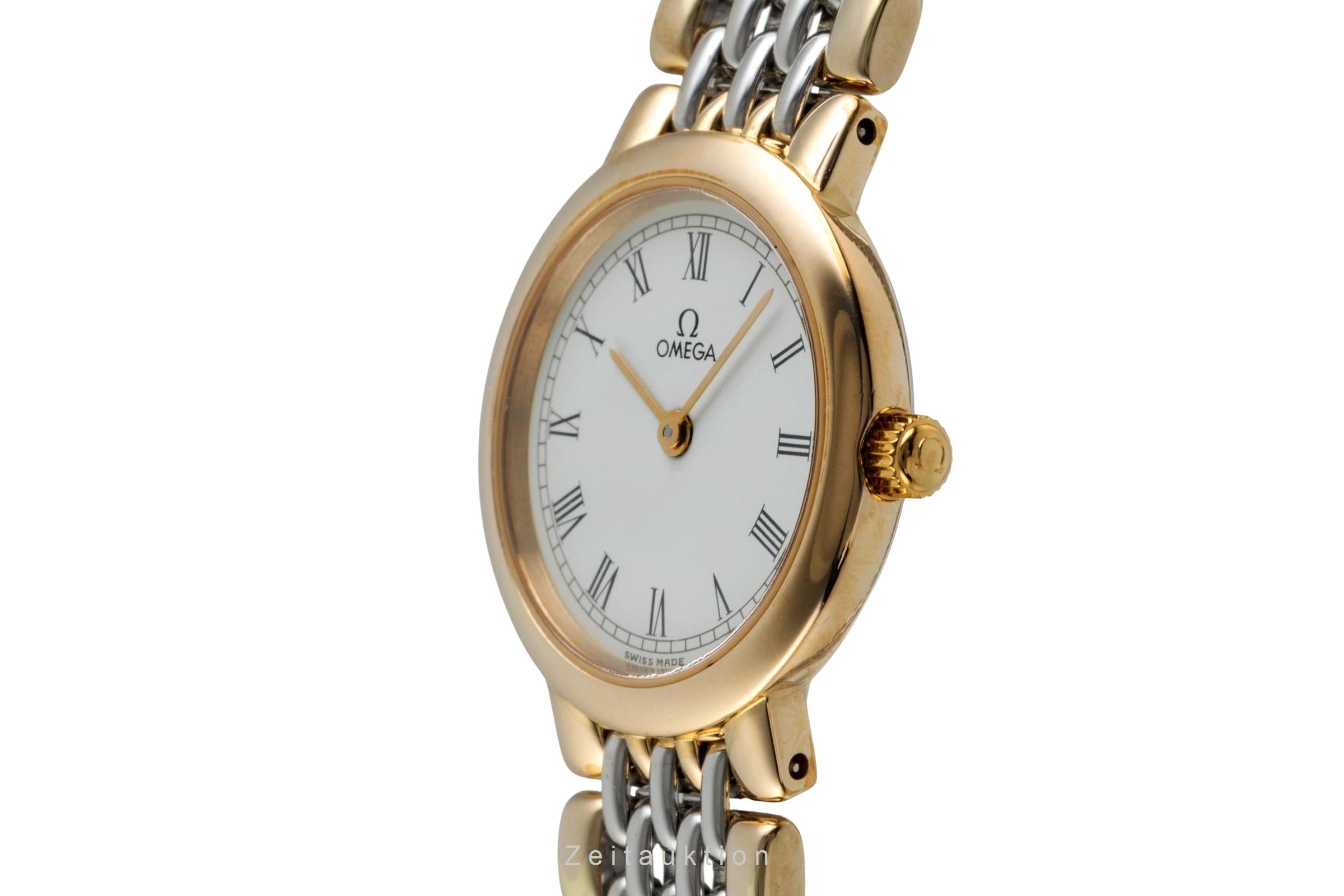 Omega De Ville acier / doré quartz montre pour femmes 795.0897.2 Vintage  [2604801]